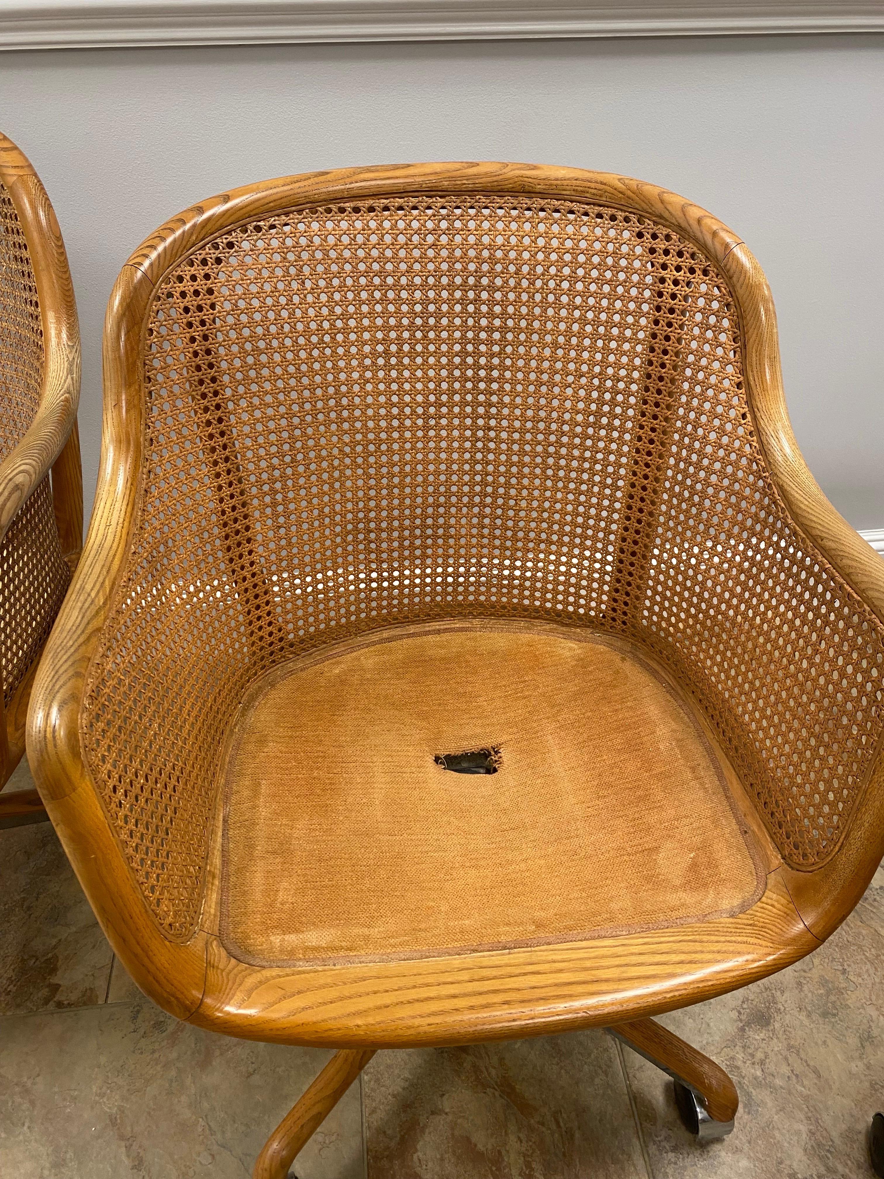 Caned Desk Chair by Ward Bennett for Brickel, Mid-20th Century For Sale 10