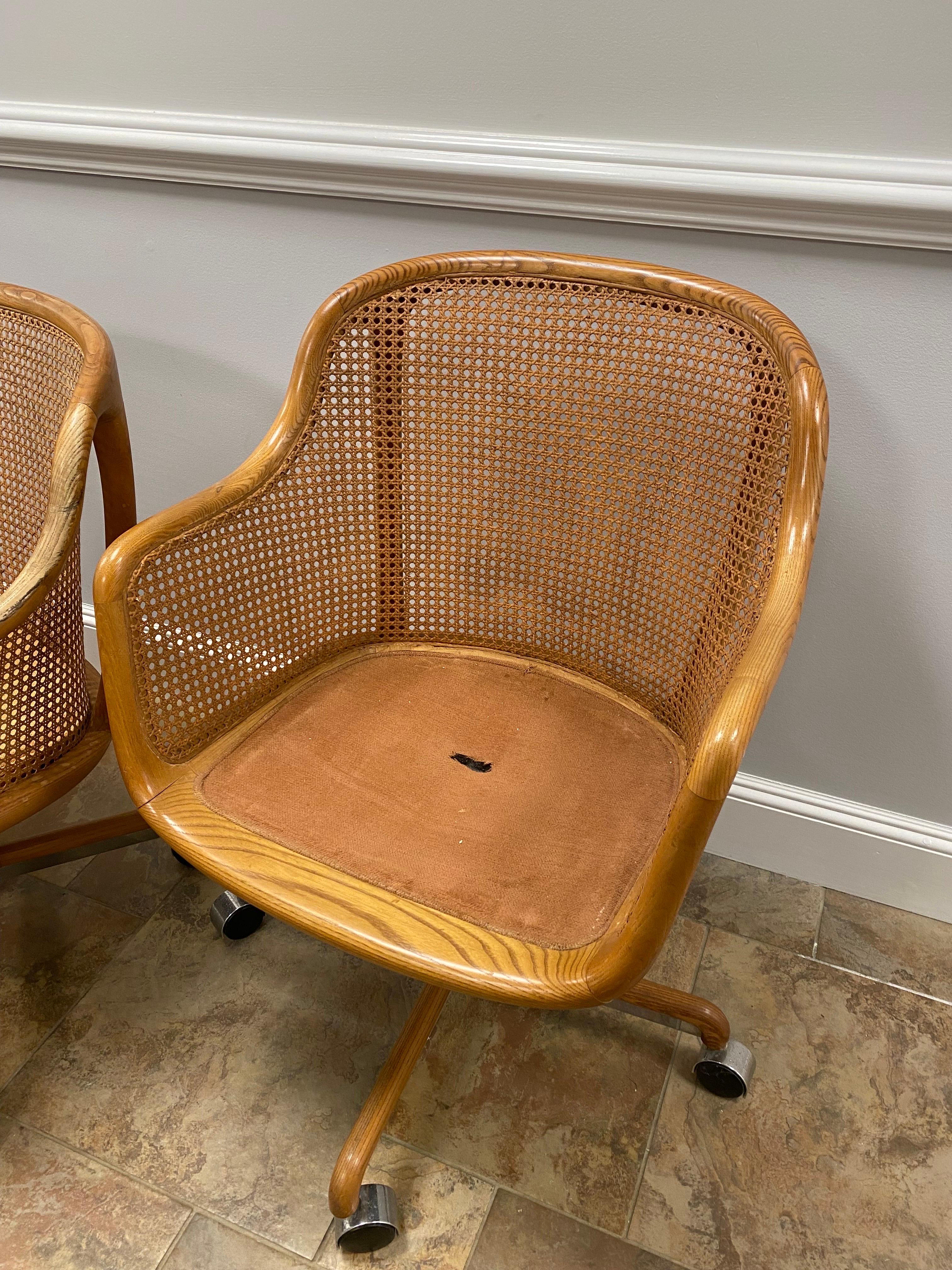 Caned Desk Chair by Ward Bennett for Brickel, Mid-20th Century For Sale 12