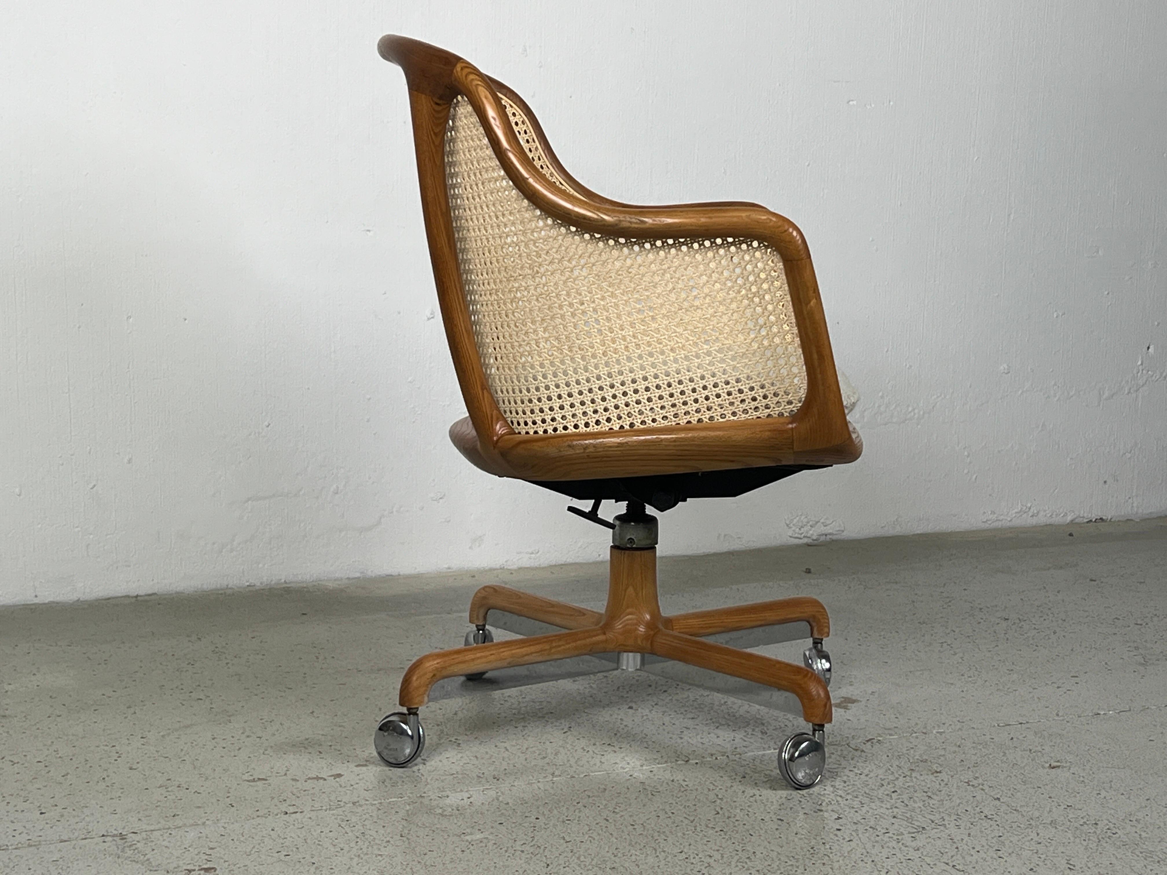 Caned Desk Chair by Ward Bennett 8