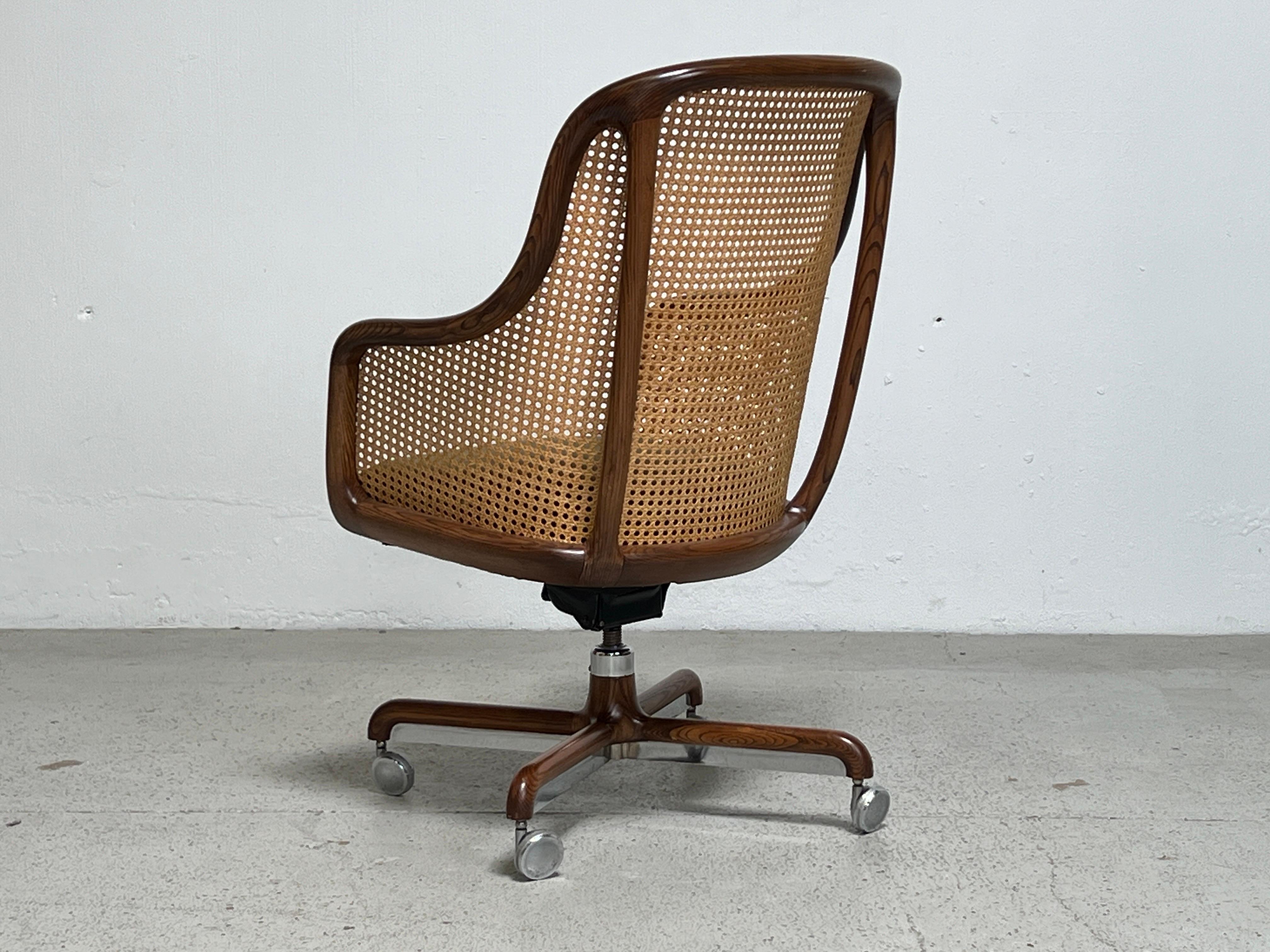 Caned Desk Chair by Ward Bennett 12