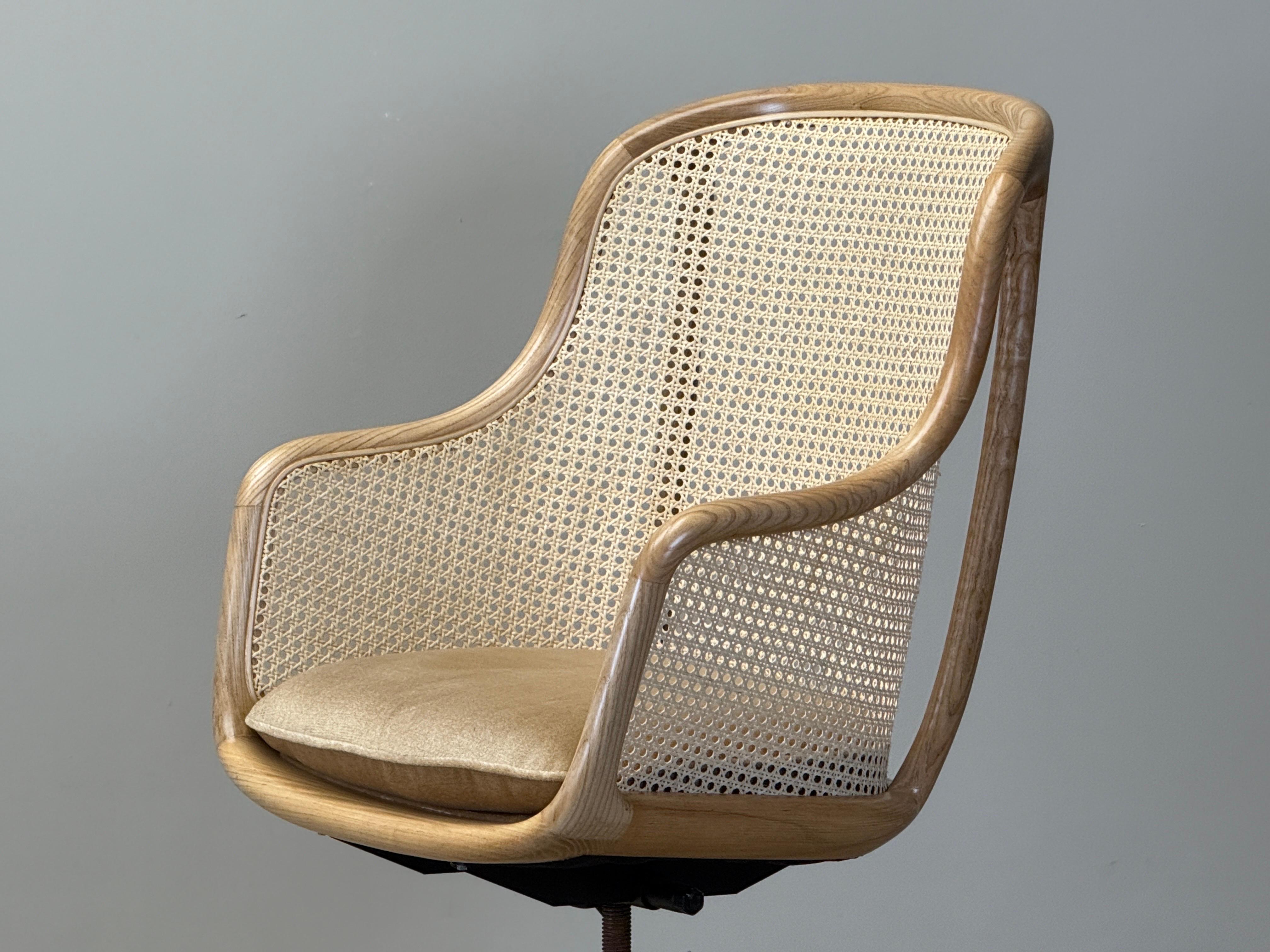 Caned Desk Chair by Ward Bennett im Angebot 15