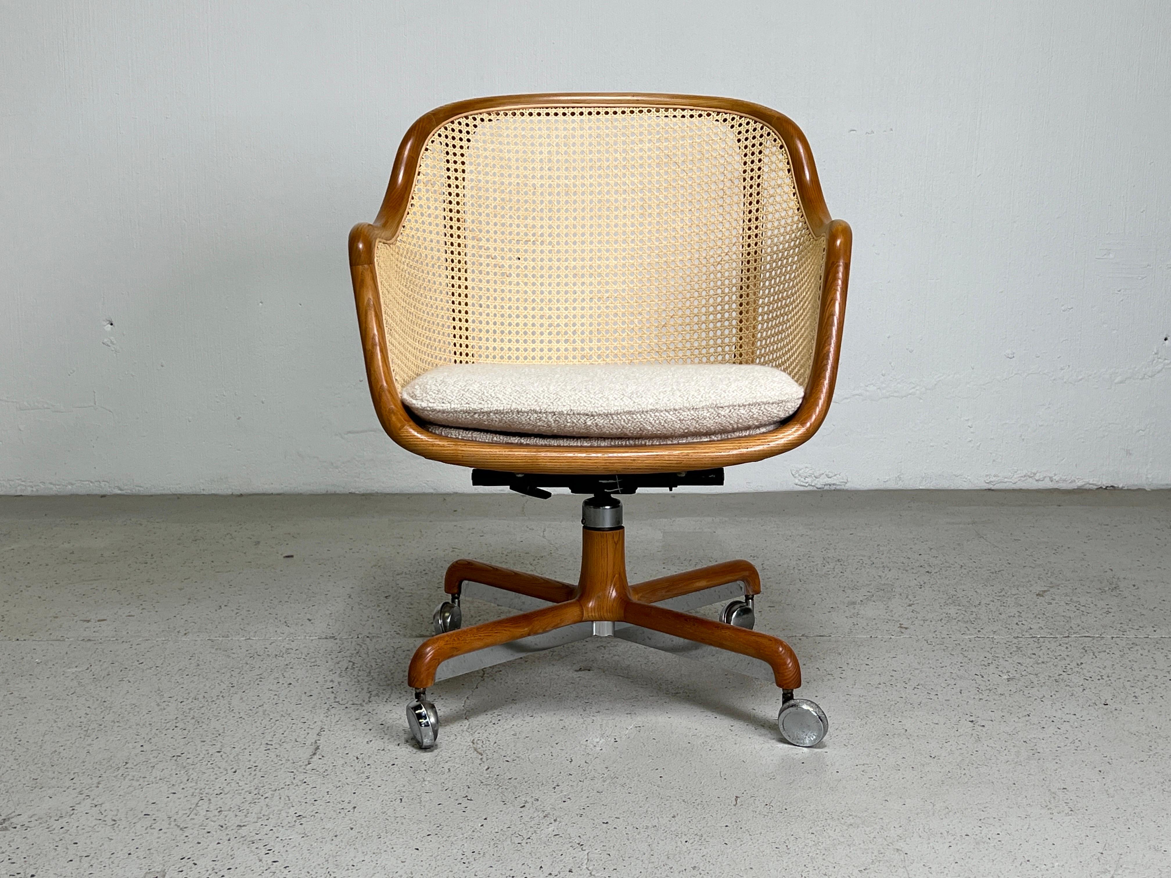 Caned Desk Chair by Ward Bennett In Good Condition In Dallas, TX