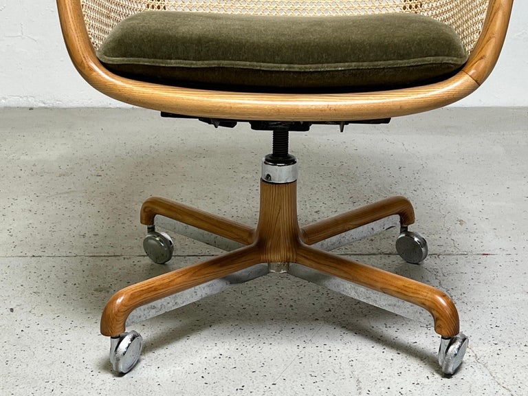 Ash Caned Desk Chair by Ward Bennett