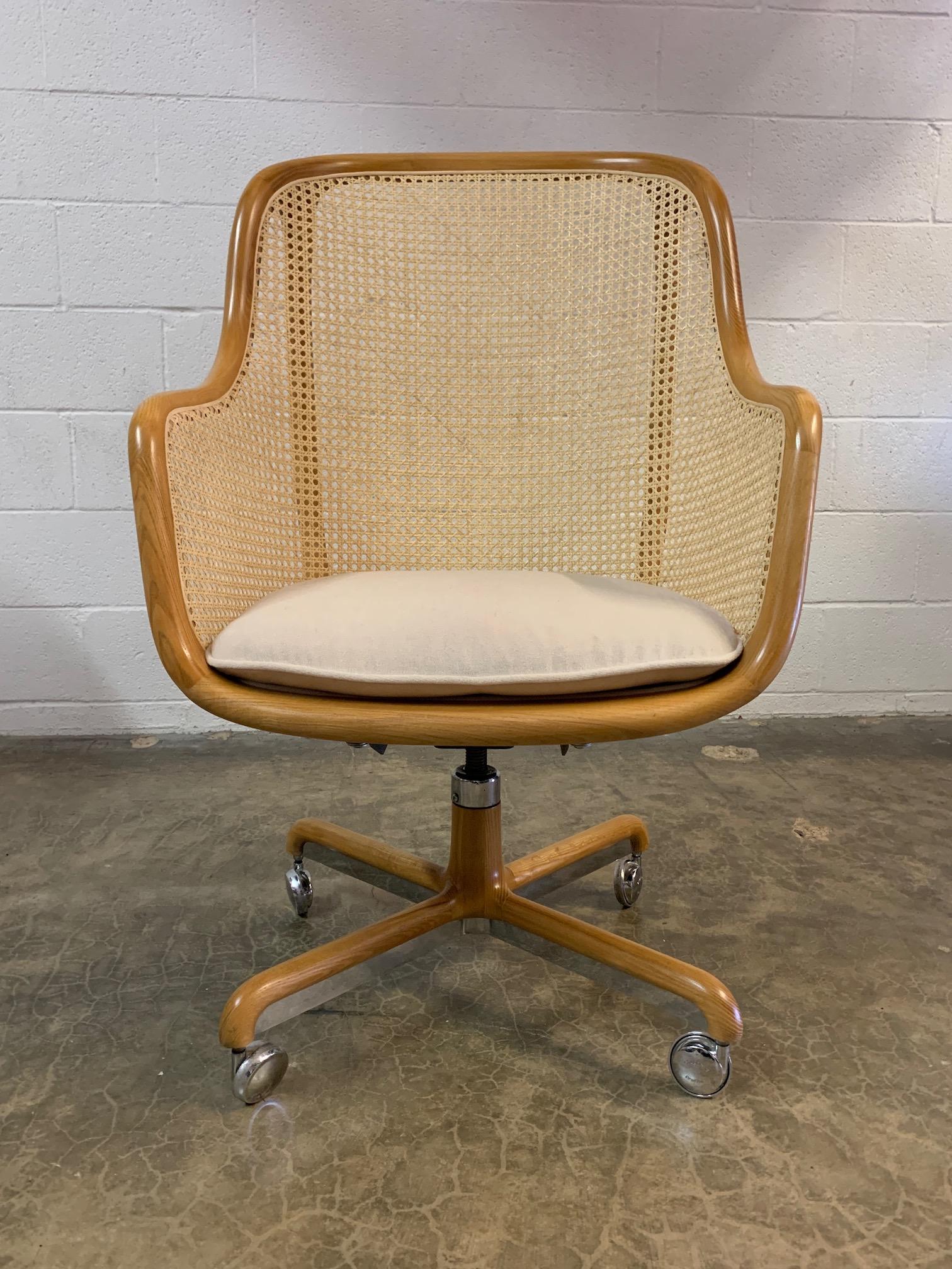 Caned Desk Chair by Ward Bennett In Good Condition In Dallas, TX