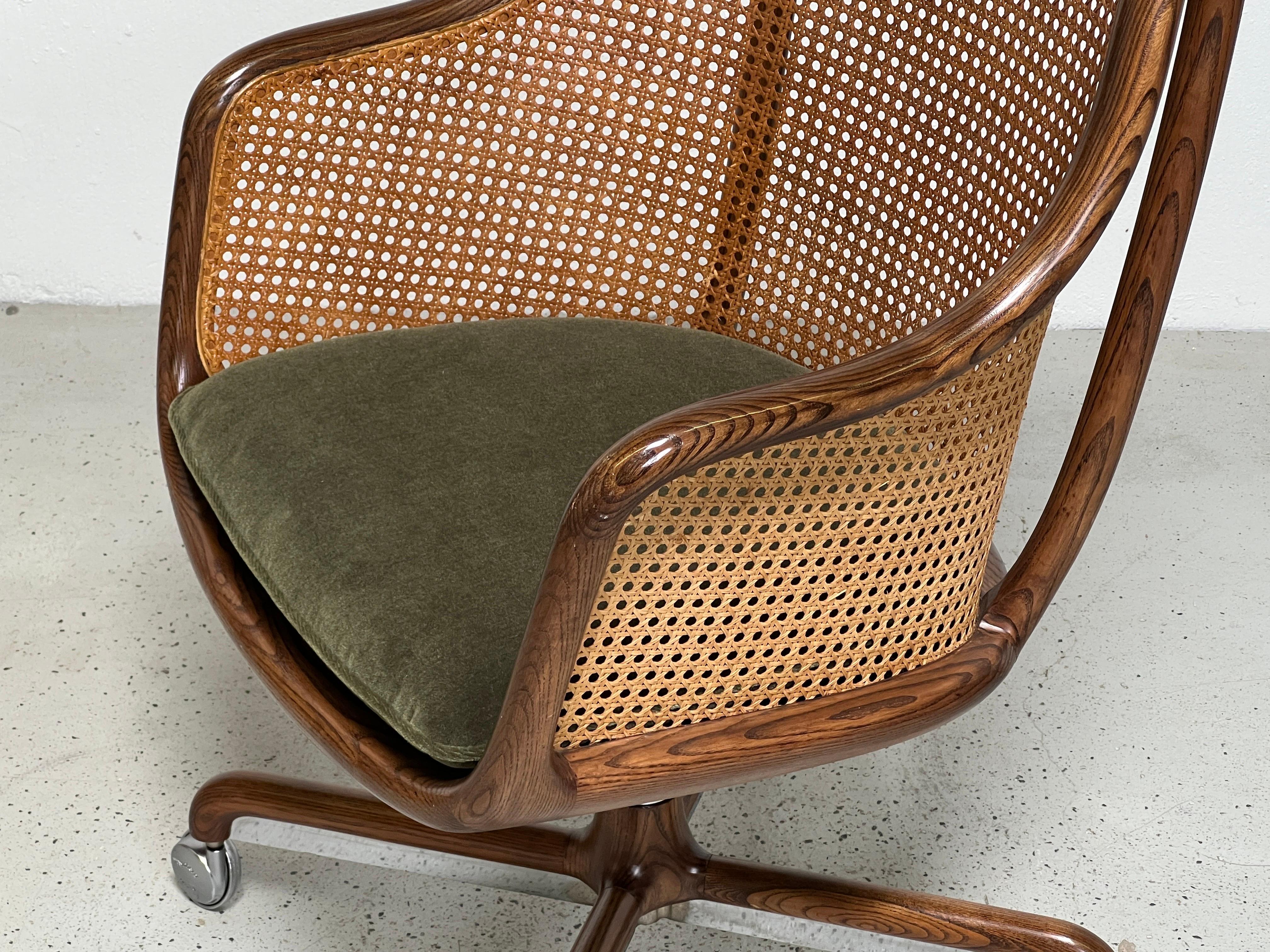 Caned Desk Chair by Ward Bennett 3