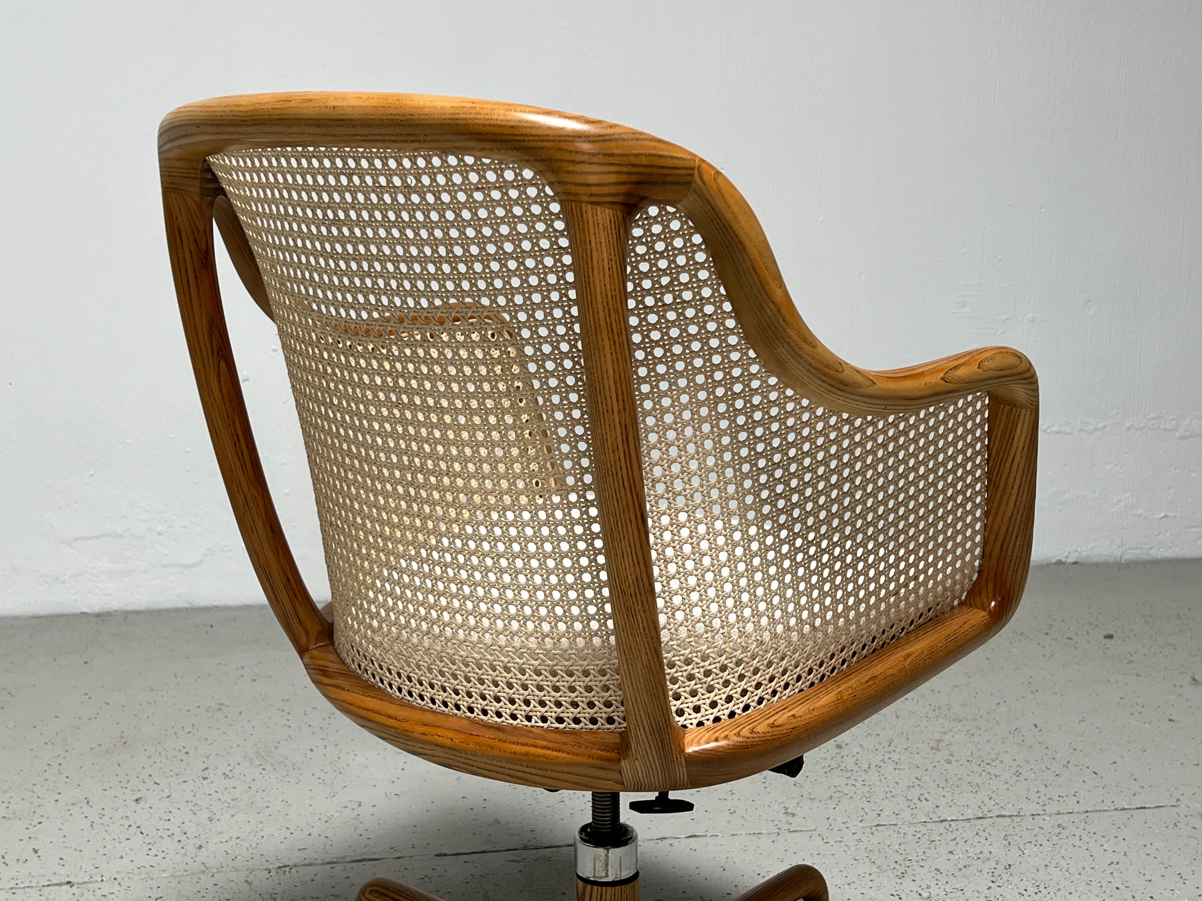 Caned Desk Chair by Ward Bennett 4