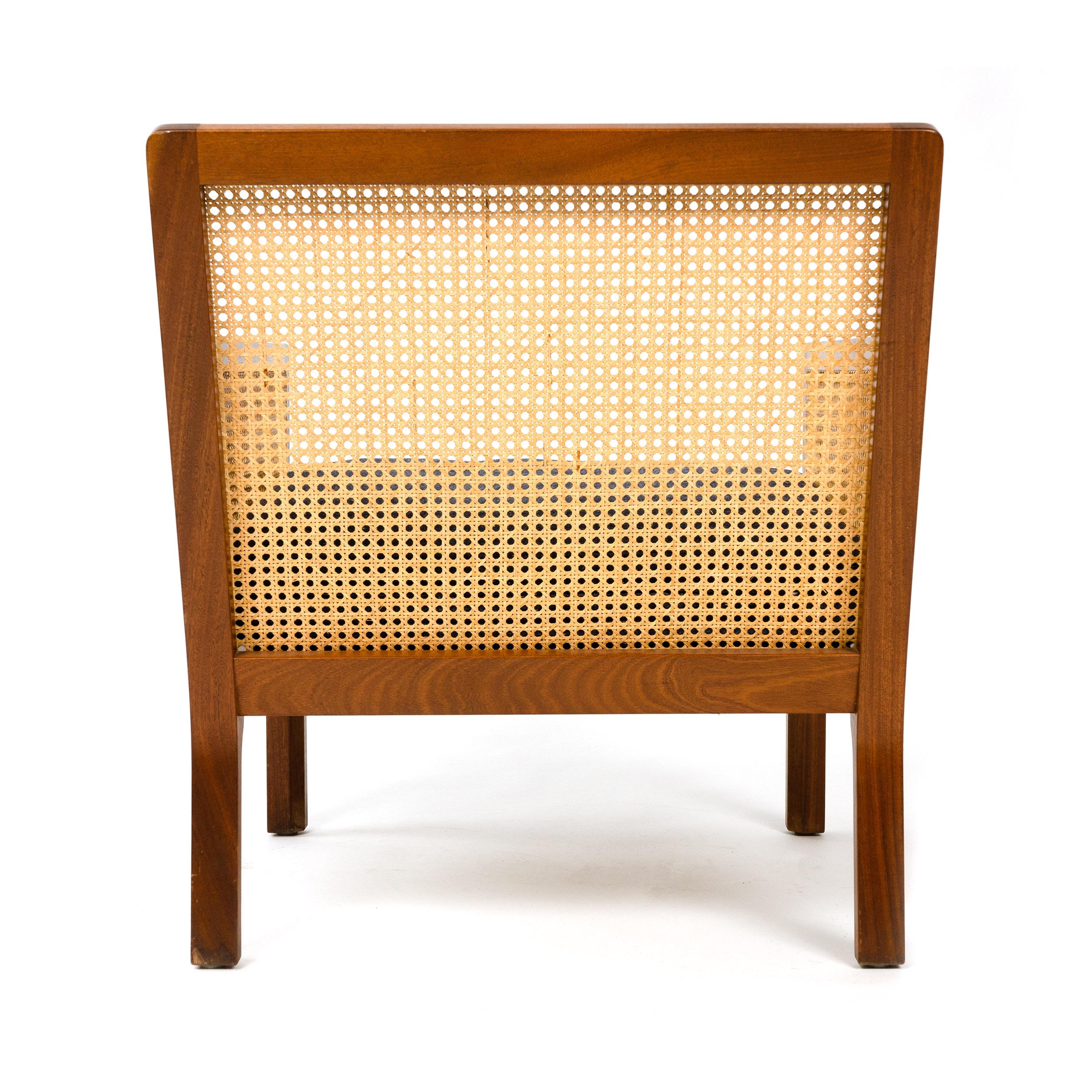 Caned Lounge Chair by Bernt Petersen for Worts Mobelsnedkeri For Sale 1
