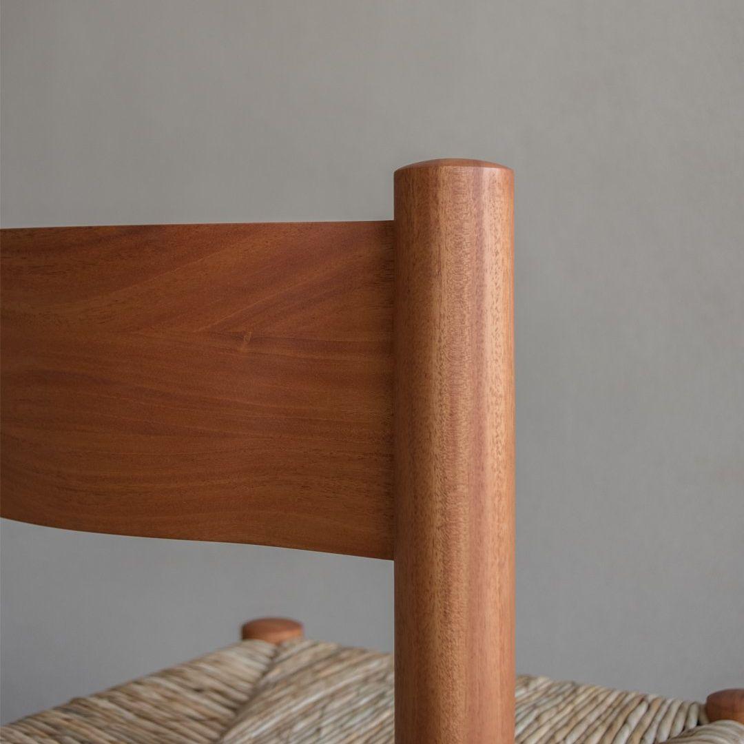 Belgian Caned Meribel Chair, in the Style of Charlotte Perriand For Sale