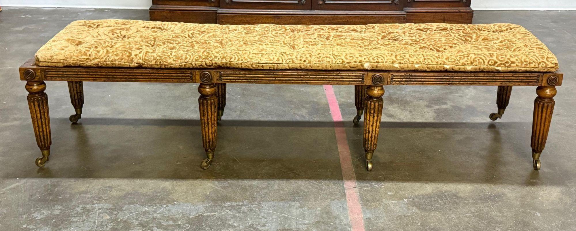 Banc long Caned Pollard Oak Oak en vente 4