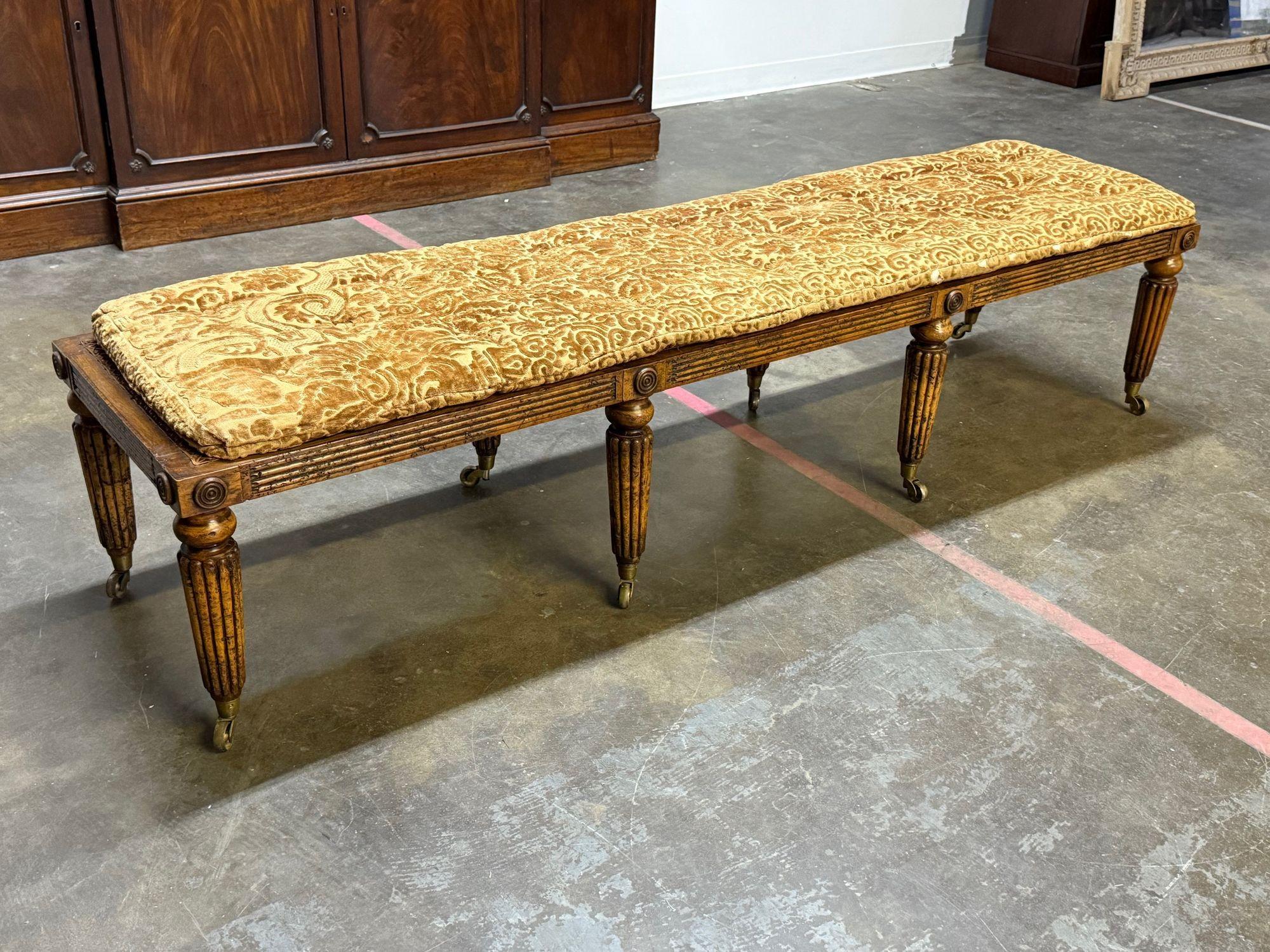 Banc long Caned Pollard Oak Oak en vente 5