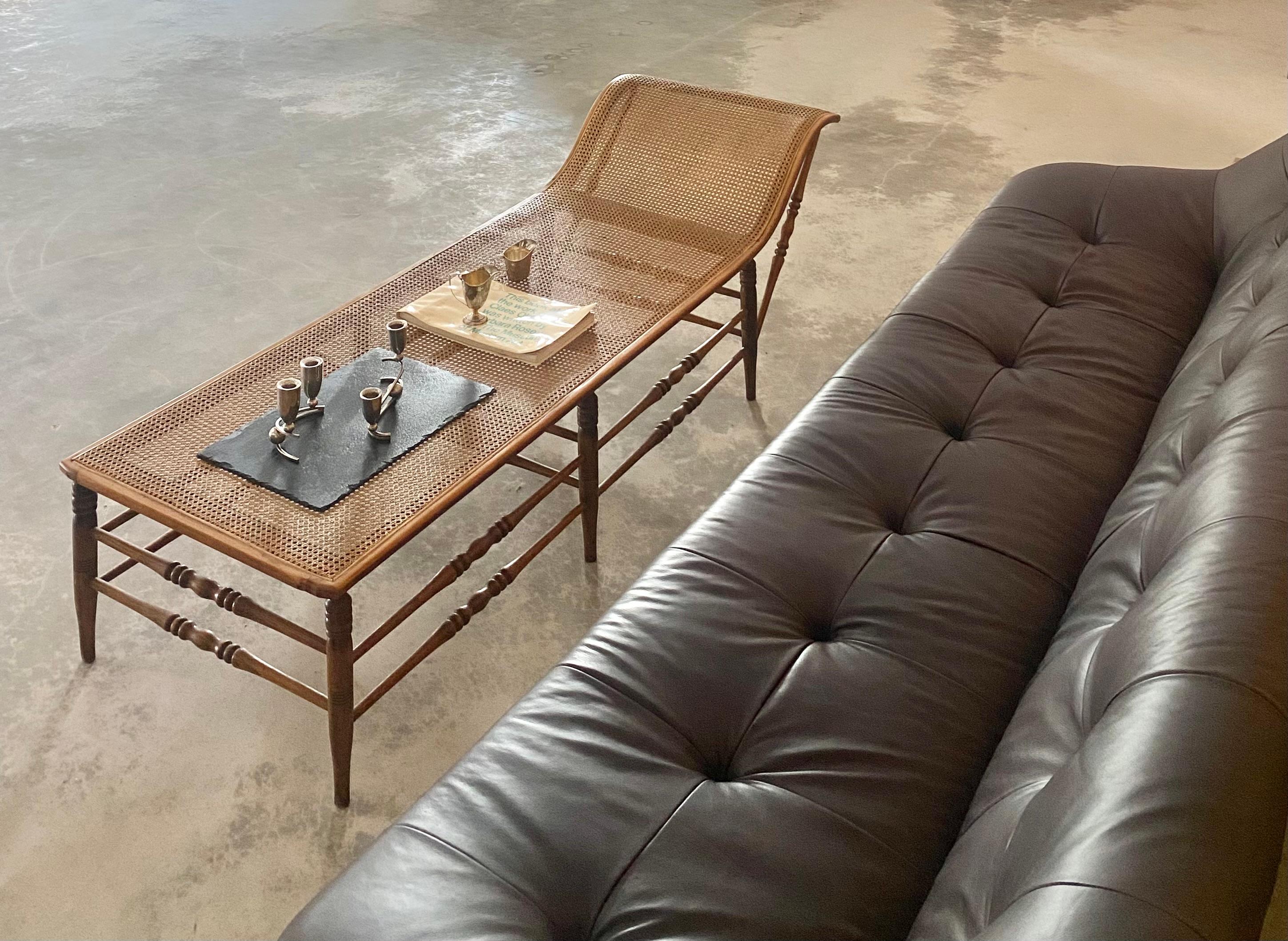 Caned Recamier (after Heywood Wakefield) Chaise Longue Lounge 12