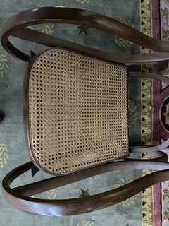 Caned rocking-chair