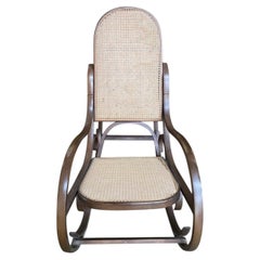 Caned rocking-chair