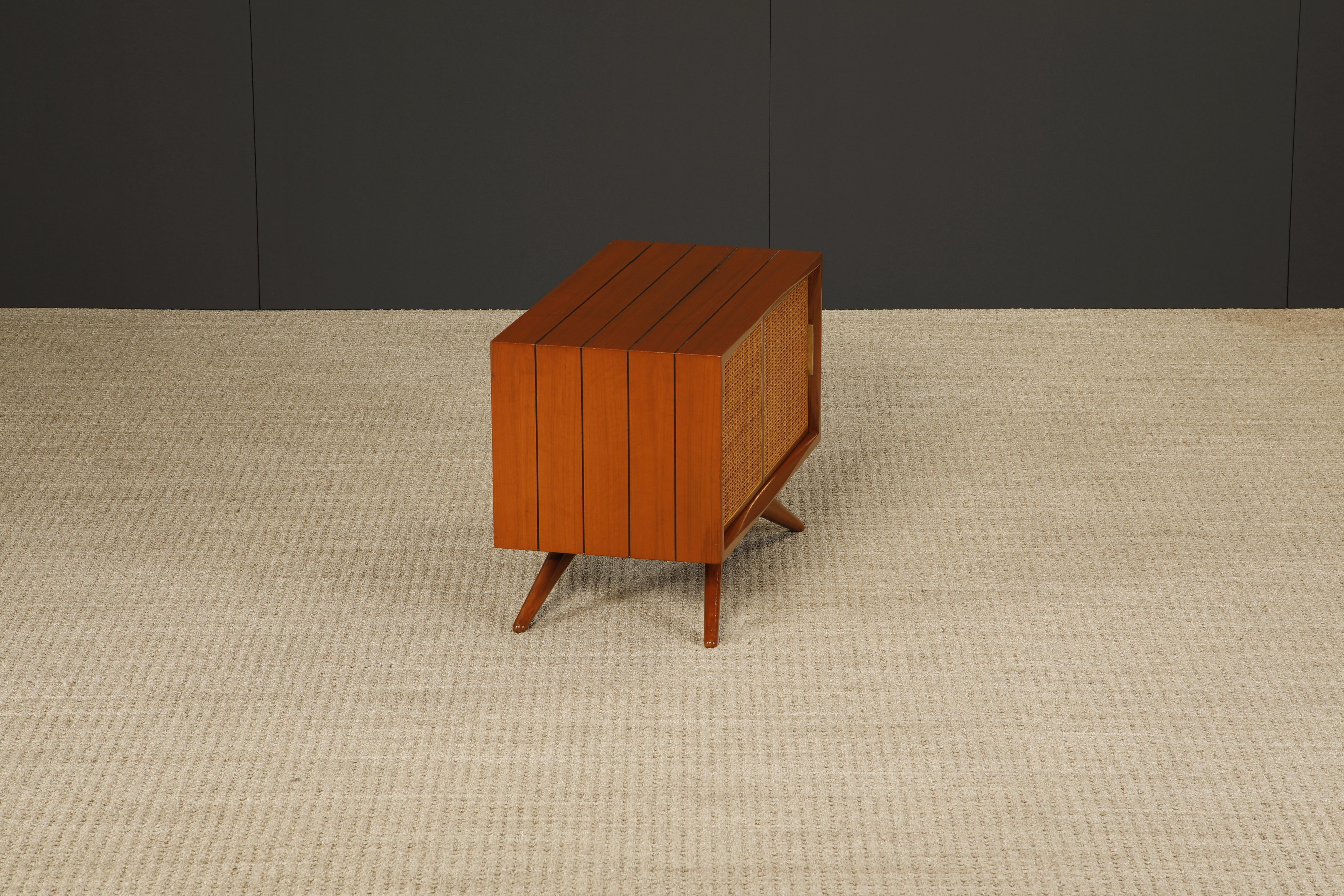 Caned Sculptural Cabinet by Vladimir Kagan for Grosfeld House, 1950s, Signed For Sale 8