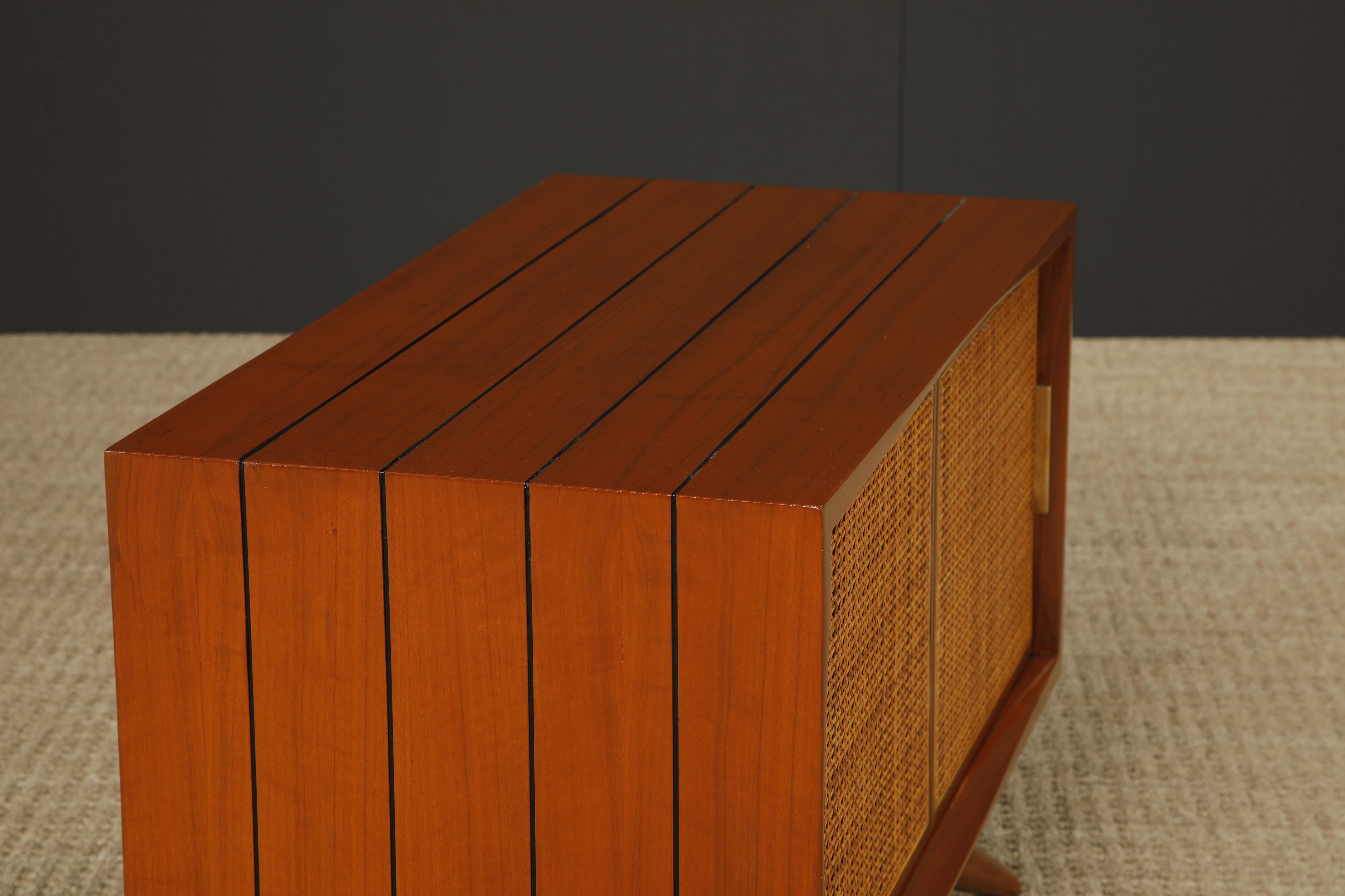 Caned Sculptural Cabinet by Vladimir Kagan for Grosfeld House, 1950s, Signed For Sale 9