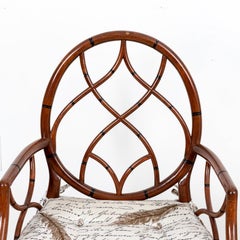 Caned Seat Armchair with Cushion