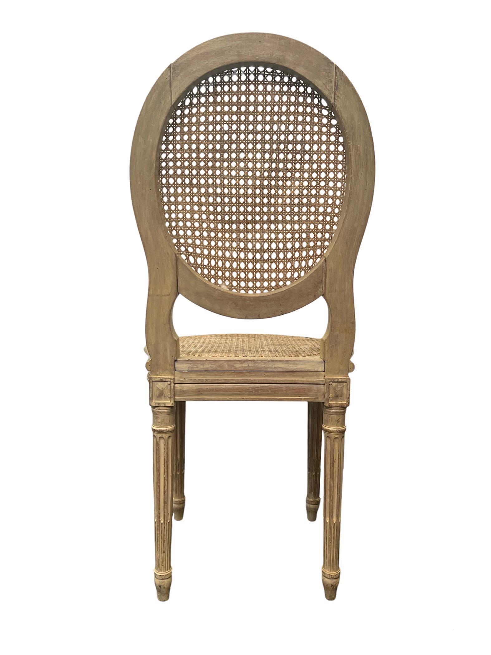 20th Century Caned Side Chair in the Louis XVI Style For Sale