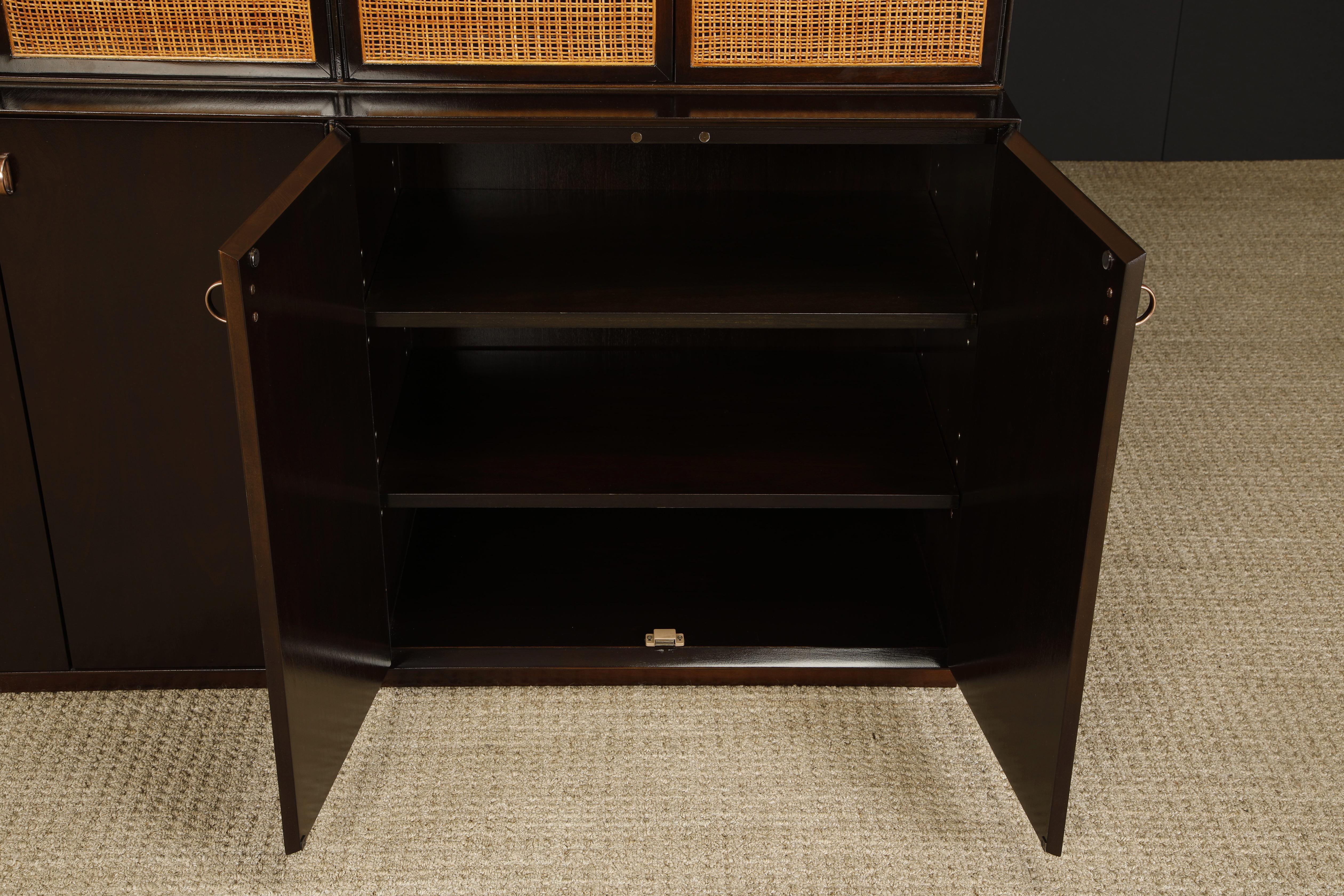 Sideboard-Schrank mit Rohrgeflecht von Paul McCobb für Directional Furniture, um 1958, signiert  im Angebot 5