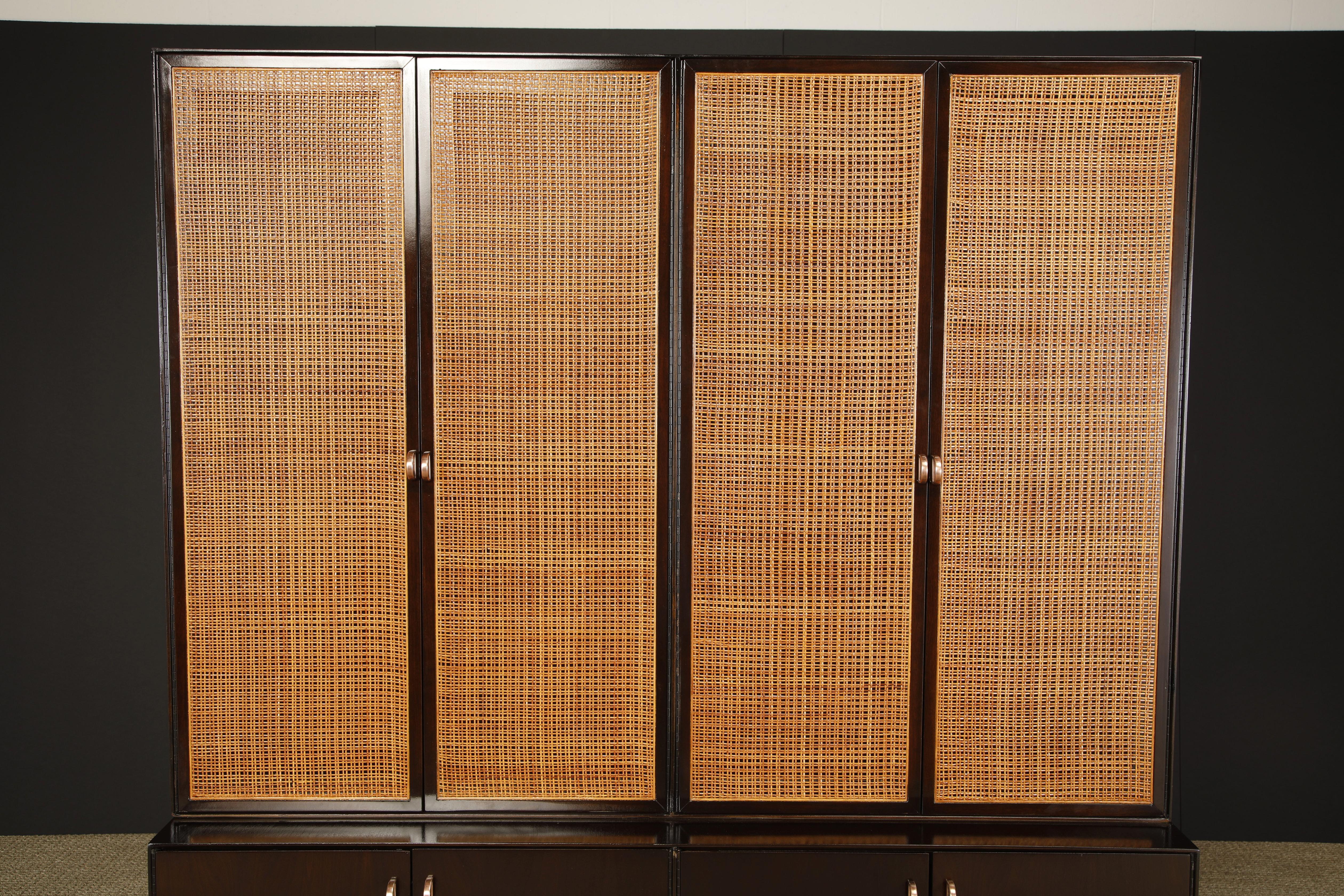 Sideboard-Schrank mit Rohrgeflecht von Paul McCobb für Directional Furniture, um 1958, signiert  im Angebot 6