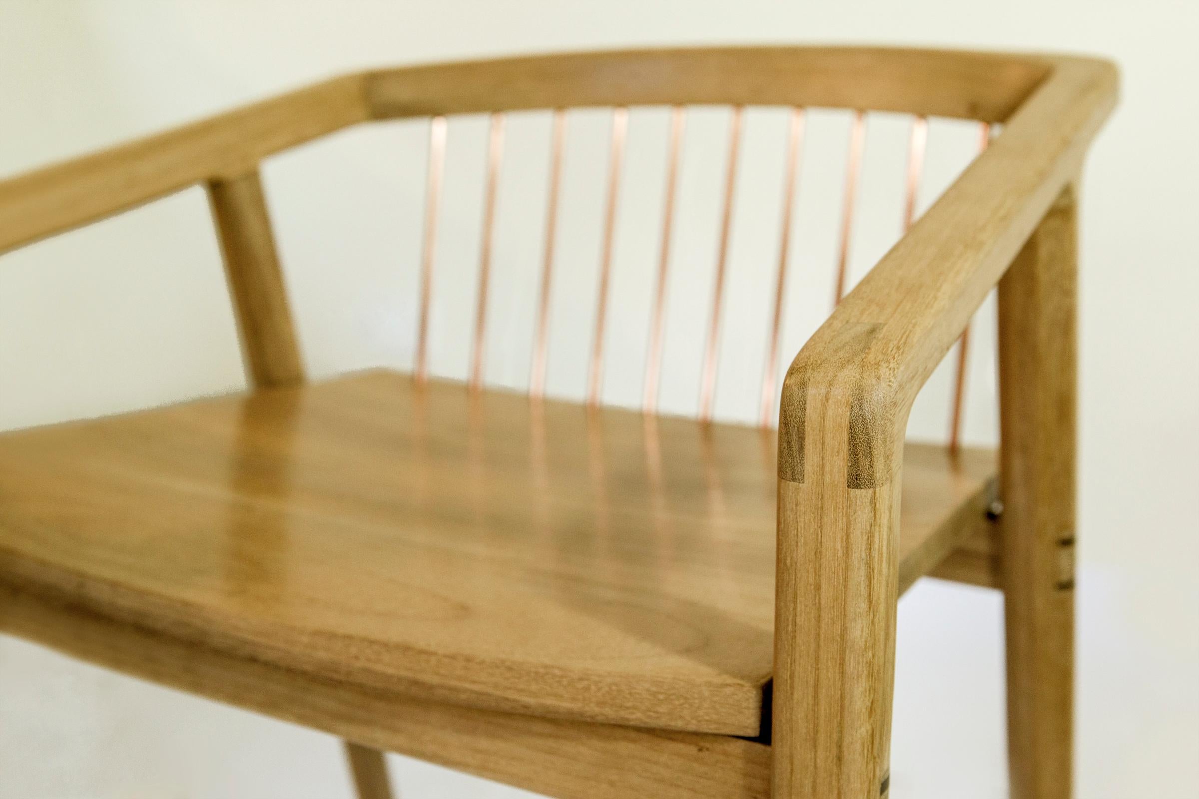'Canelinha' Mid-Century Modern Chair in Brazilian Hardwood by Knót Artesanal For Sale 3