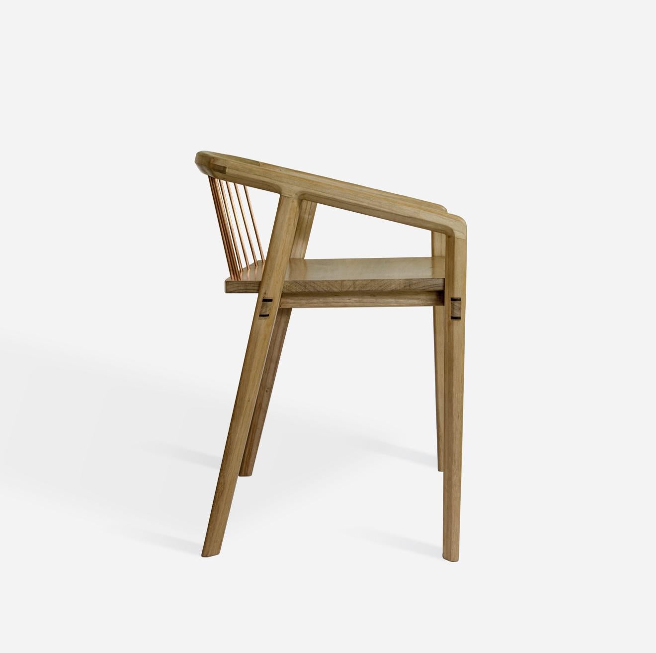 Lacquered Canelinha Contemporary Chair in Brazilian Hardwood by Knót Artesanal For Sale