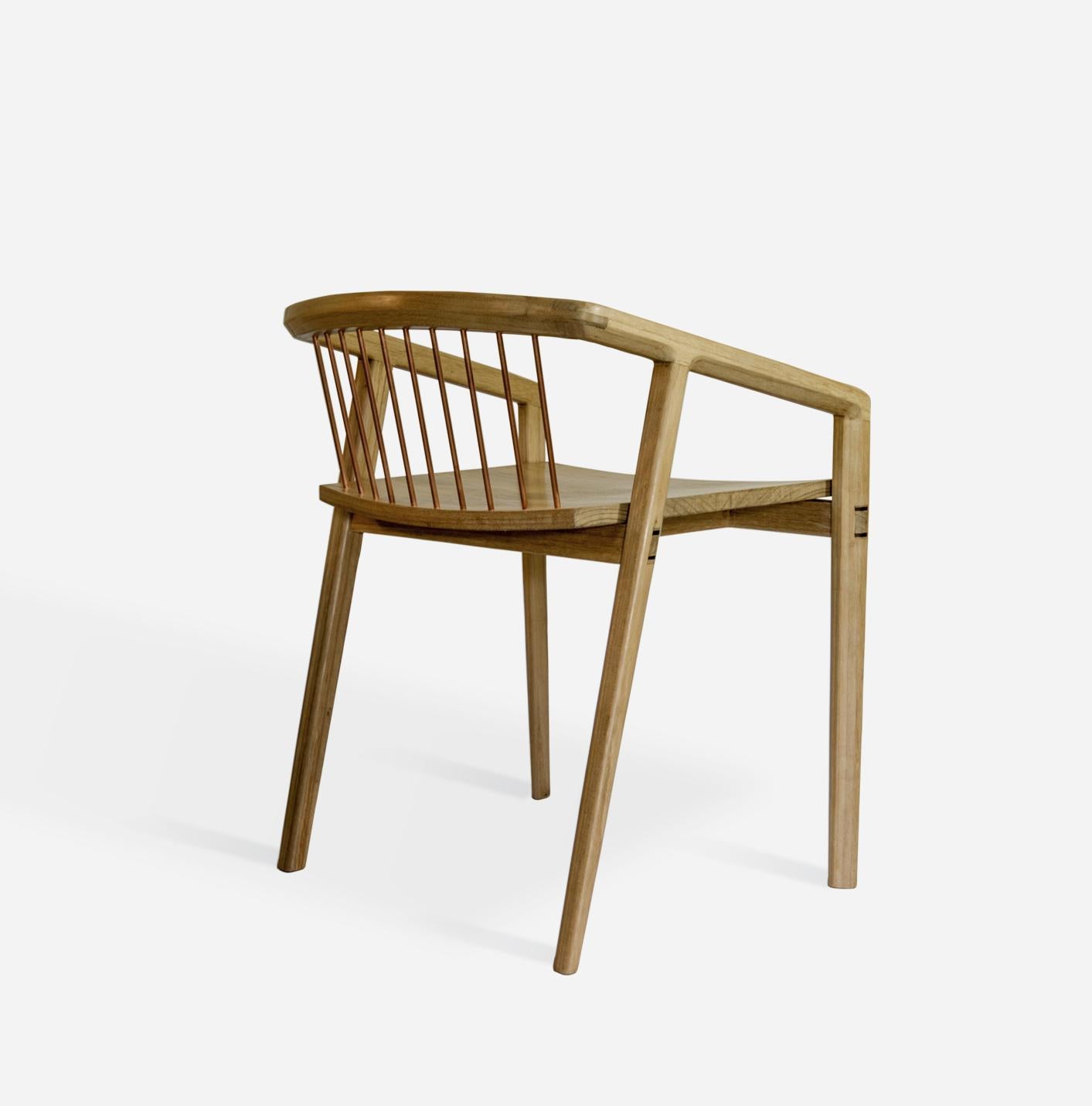 Canelinha Contemporary Chair in Brazilian Hardwood by Knót Artesanal In New Condition For Sale In Paraty, Rio de Janeiro