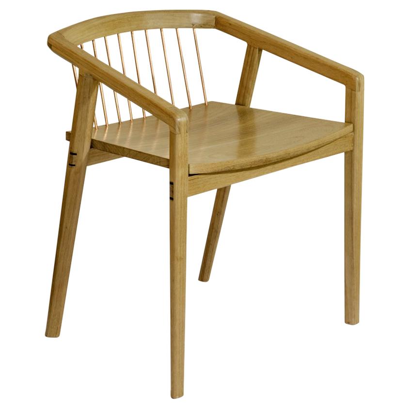 Canelinha Contemporary Chair in Brazilian Hardwood by Knót Artesanal For Sale