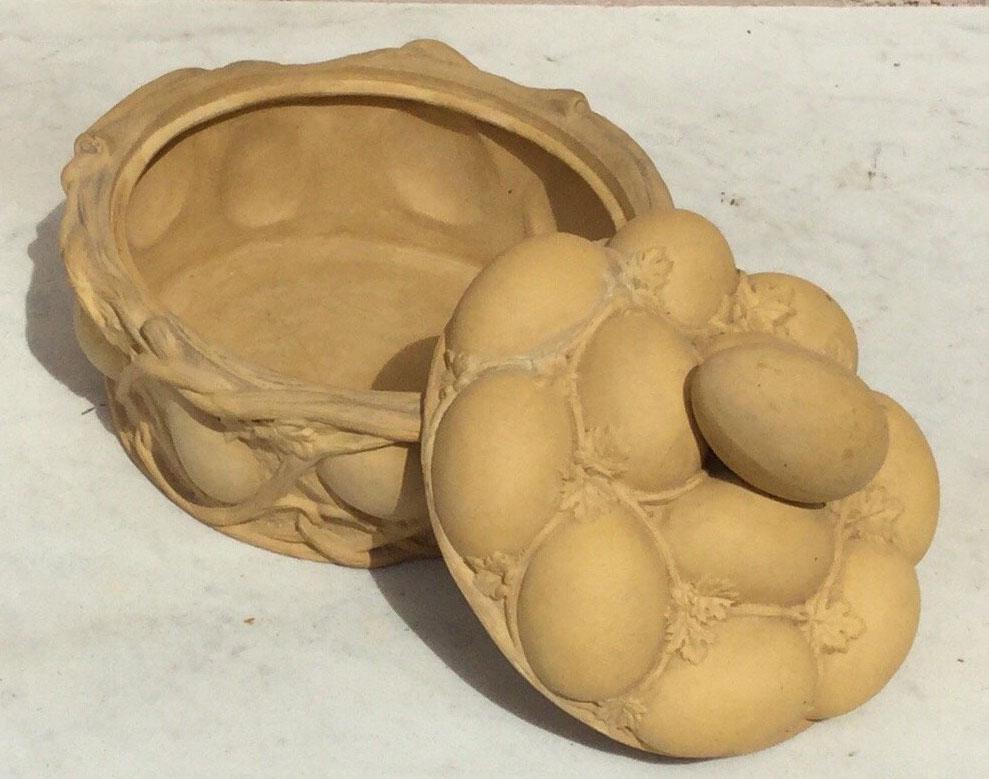 Rustic Caneware Egg Basket Tureen
