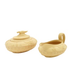 Caneware tea set in the Egyptian taste by Schiller & Gerbing, c. 1835