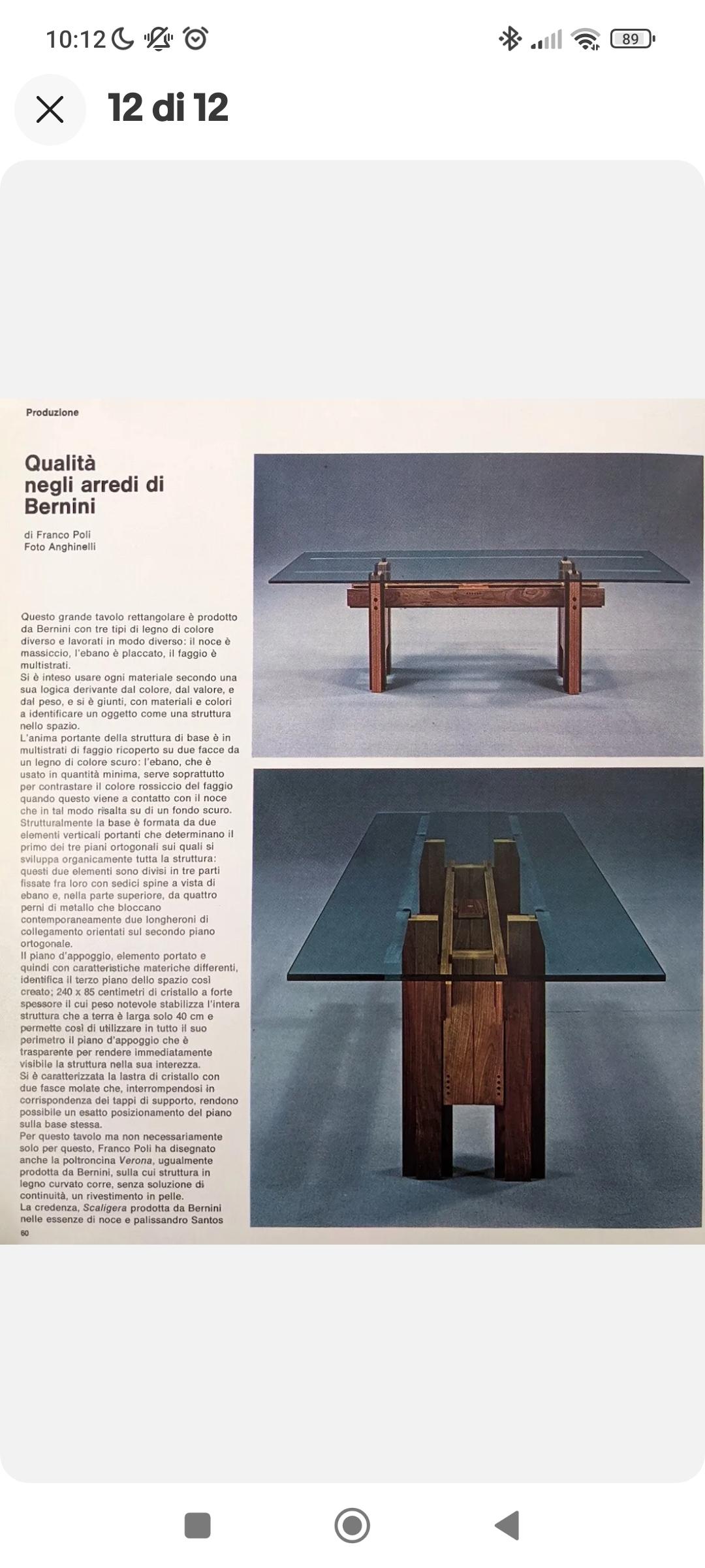 Cangrande Table, Franco Poli Brutalist for Bernini 2