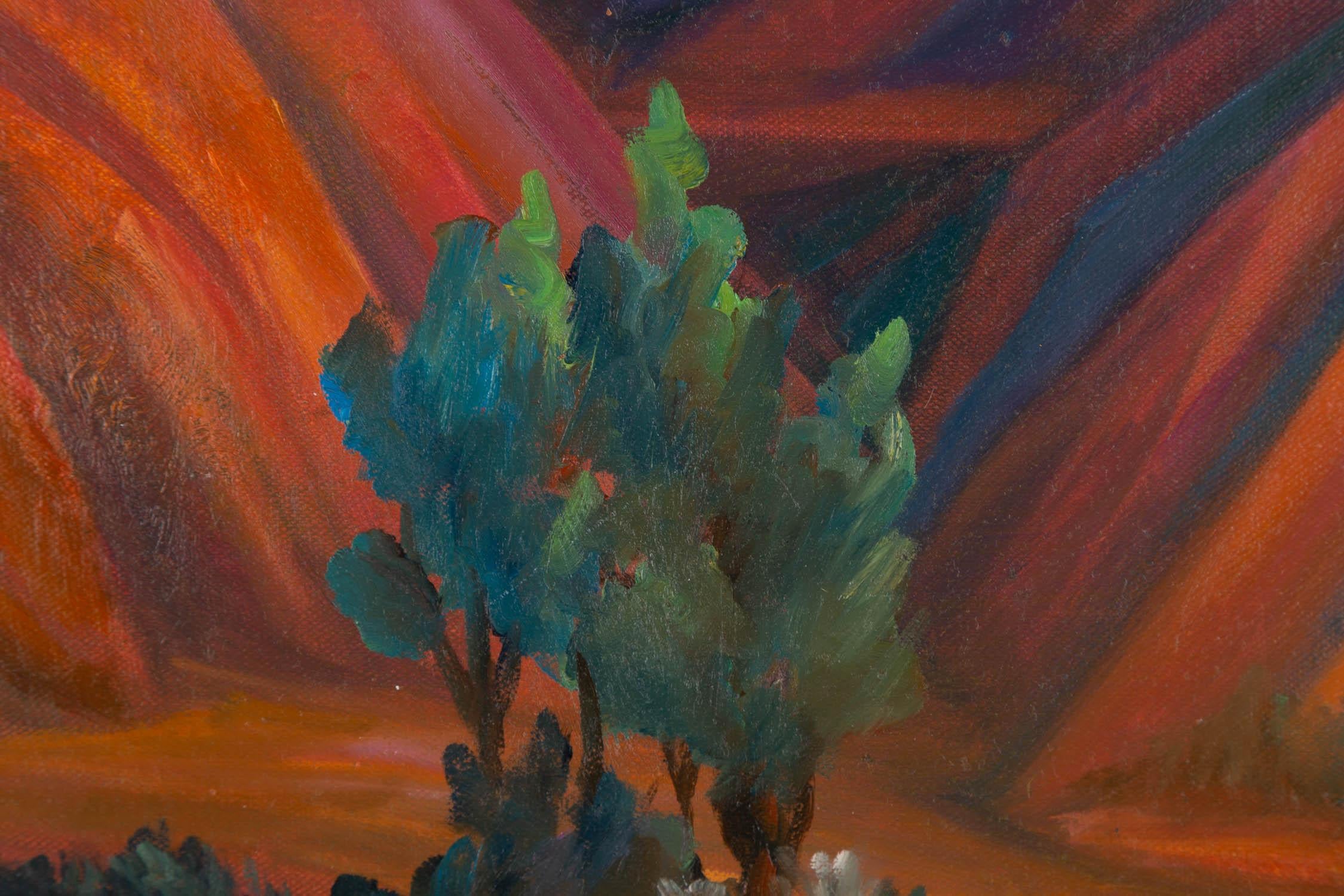 Canjun Zhen Surrealist Original Oil On Canvas 