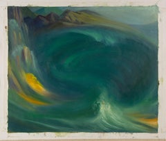 Canjun Zhen Waterscape Original Oil On Canvas "Waves II"