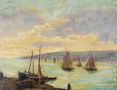 Canlas - French School Early 20th Century Oil, Boats in a Southern Port