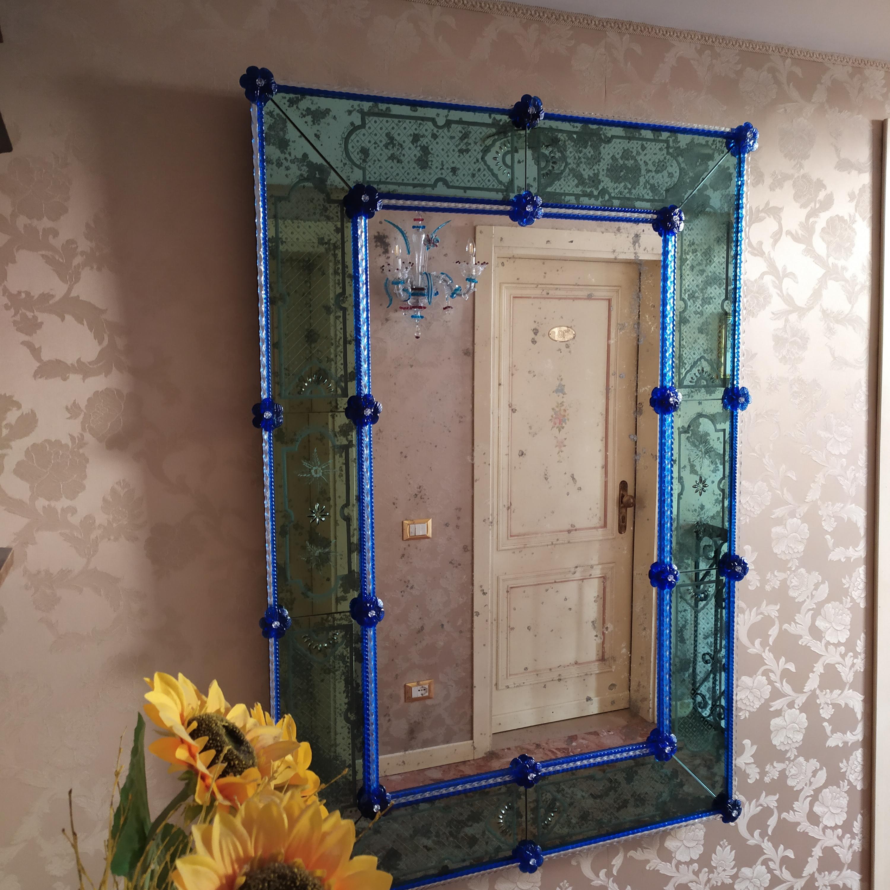 Exceptionnel miroir vénitien de luxe de Murano Cannaregio en vente 2