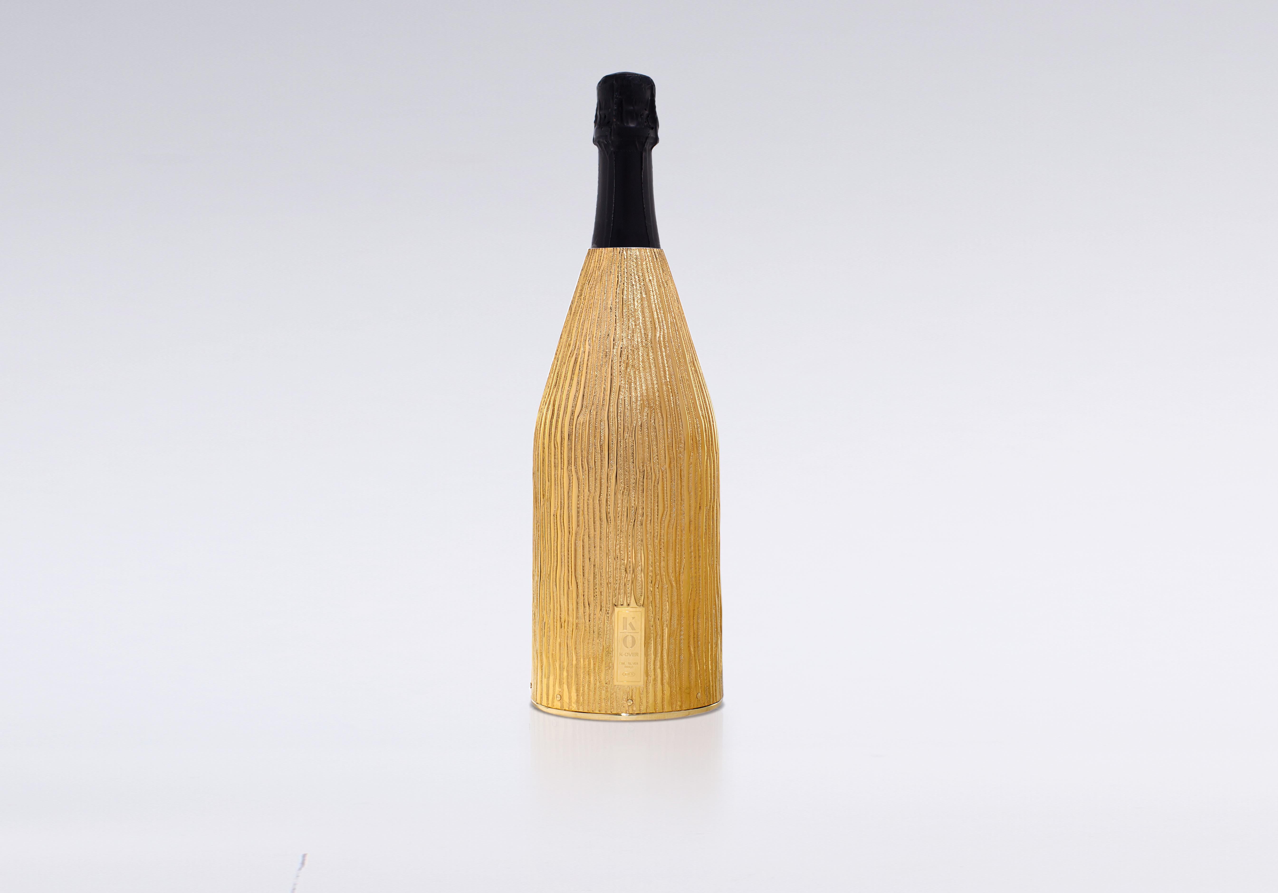 Contemporain K-OVER Champagne, Canné Argent pur italien massif  en vente