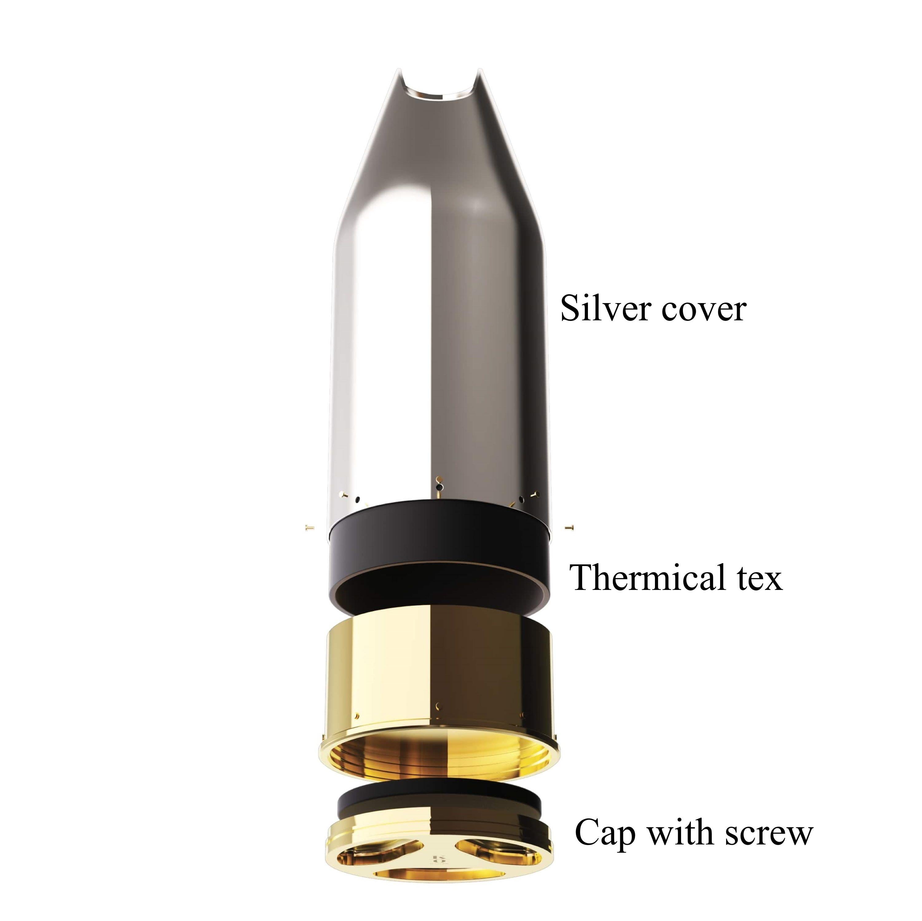 K-Over Champagne, Canné Solid Pure Italian Silver  For Sale 7