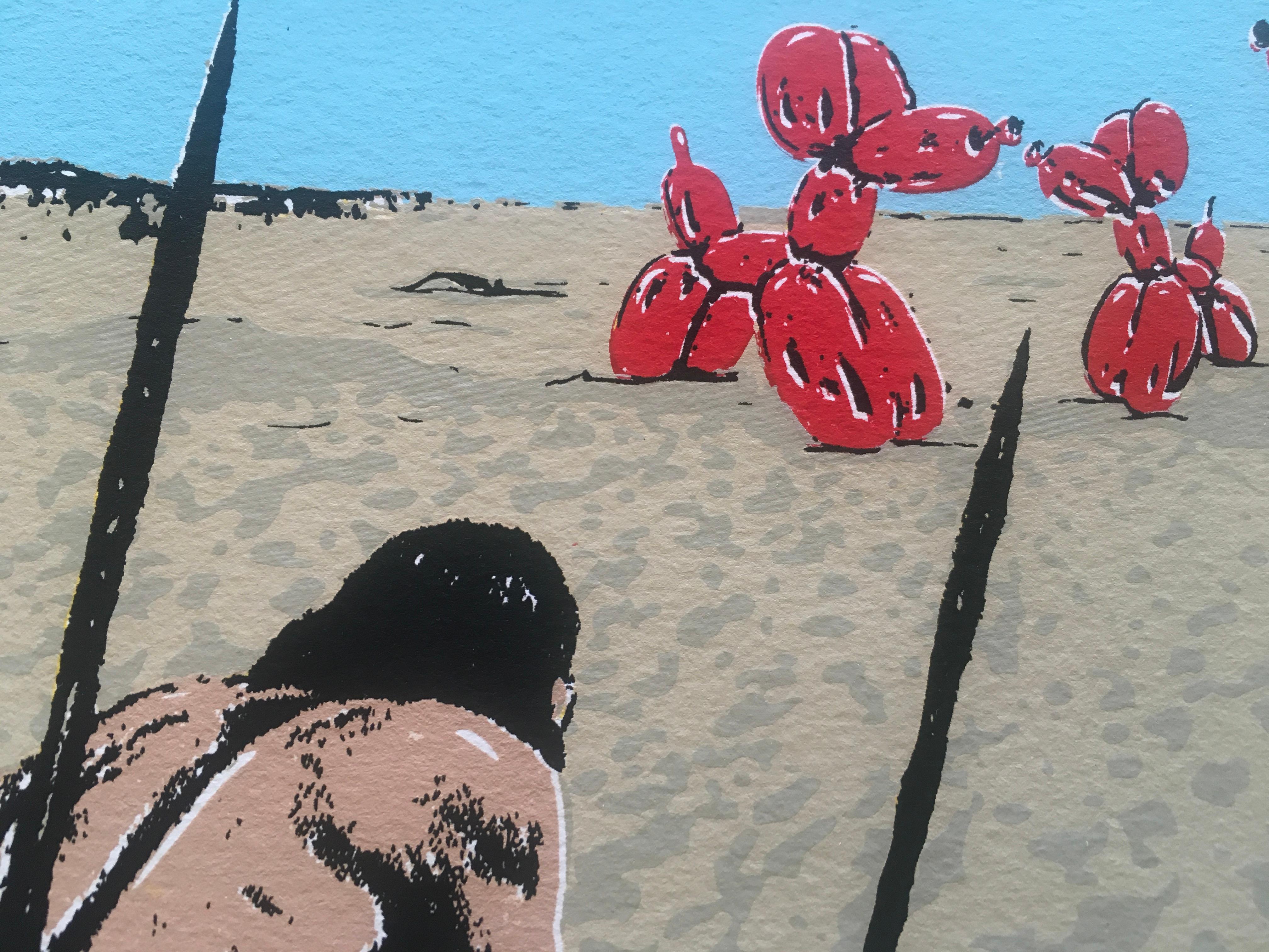 CROMA-KOONS HUNTERs 6-Color Screen Print Signed and Numbered by the Artist For Sale 1