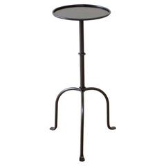 Vintage Cannes French Inspired Small Iron Drink Table in Iron Finish