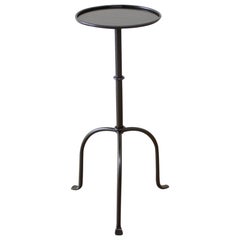 Cannes French Inspired Small Iron Drink Table in Iron Finish or Brass Finish