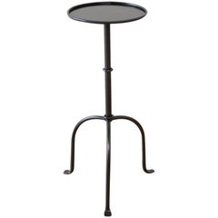 Cannes French Inspired Small Iron Drink Table in Iron Finish or Brass Finish