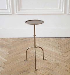 Cannes Small Iron Drink Table in Brass Finish