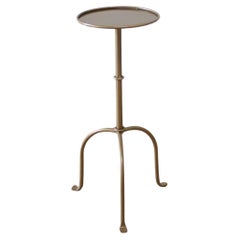 Cannes Small Iron Drink Table in Brass Finish