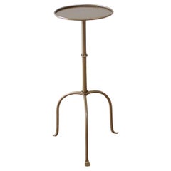 Cannes Small Iron Drink Table in Brass Finish