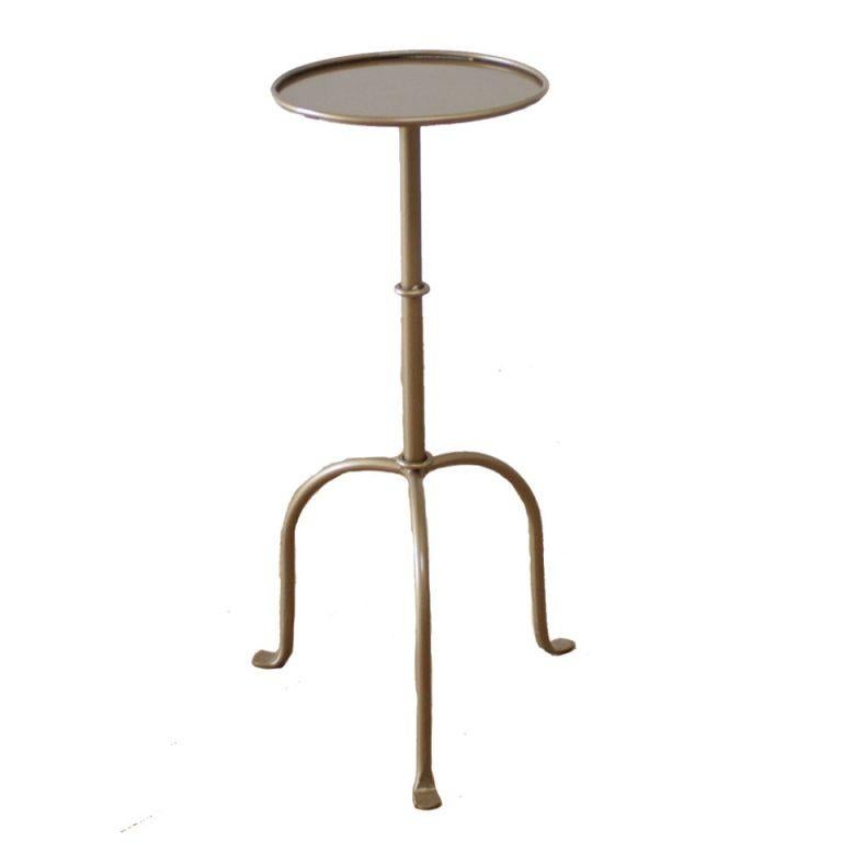 North American Cannes Tall Iron Drink Table in Brass Finish