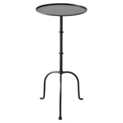 Vintage Cannes Tall Iron Drink Table in Iron Finish