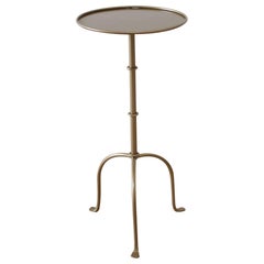 Cannes Tall Iron Drink Table in Iron Finish or Brass Finish