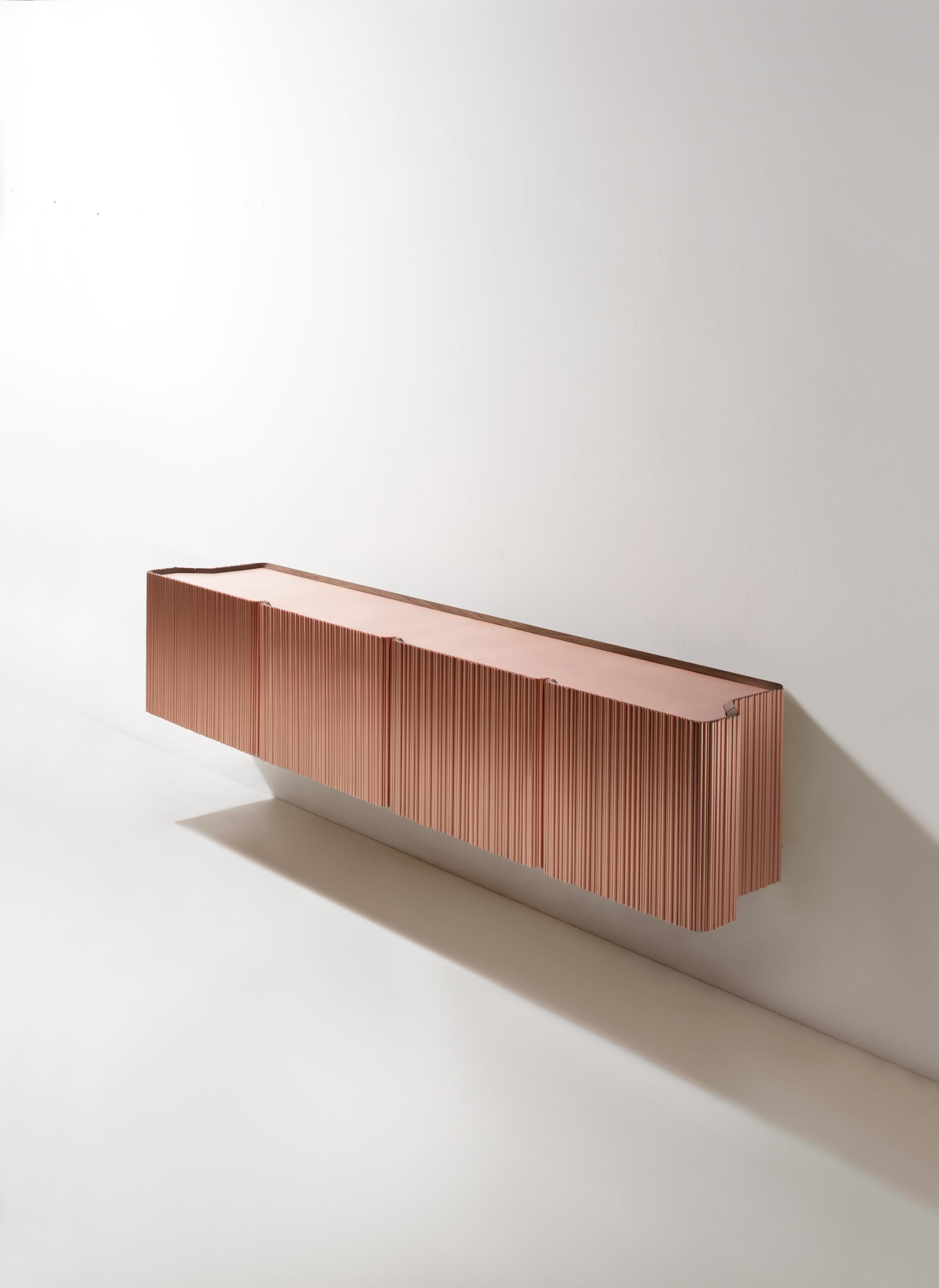 Italian Canneto Wall Mounted Console by De Castelli For Sale