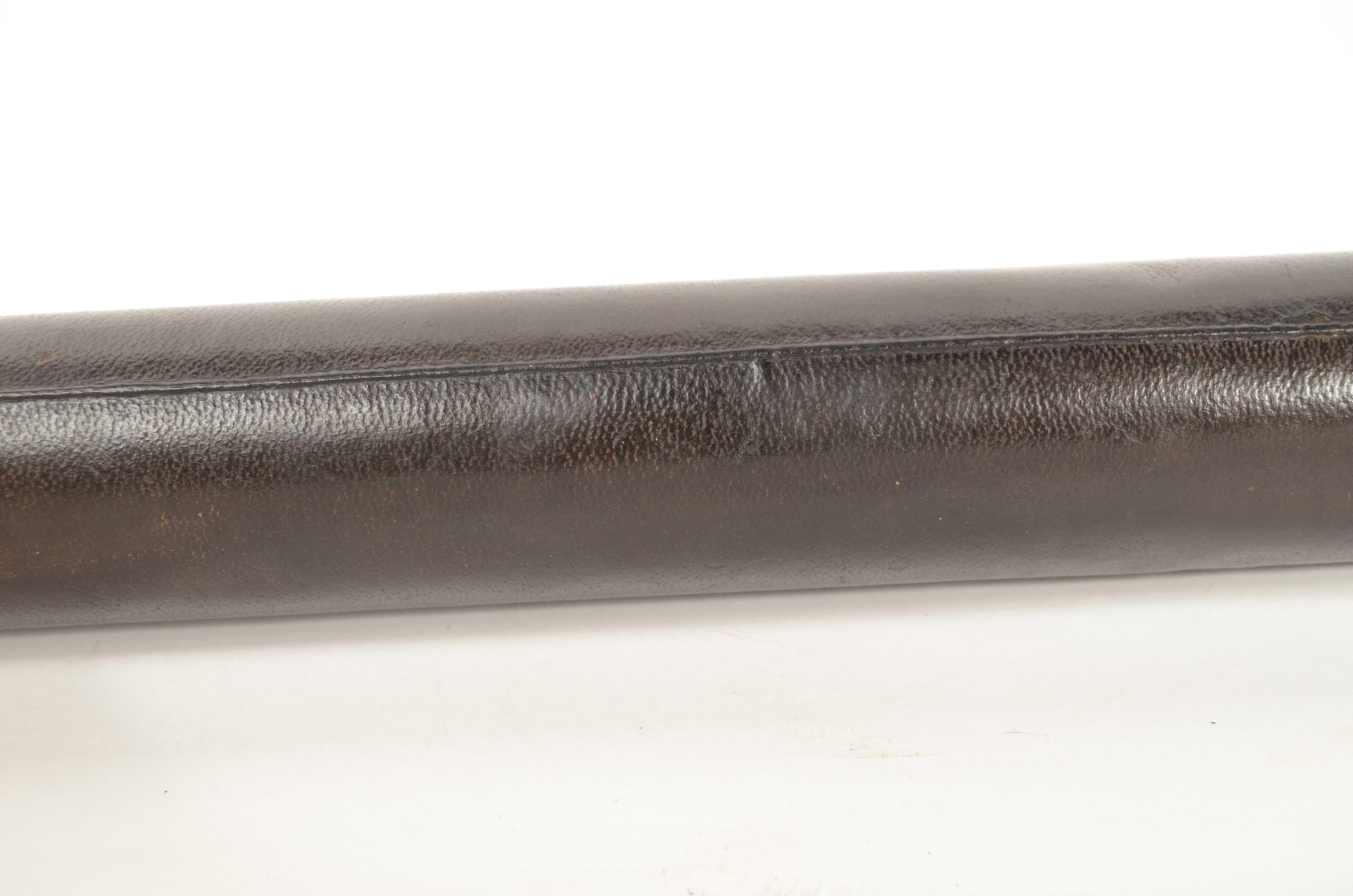 Cannocchiale a sezione tonda in ottone con impugnatura di cuoio Inghilterra 1850 in vendita 10