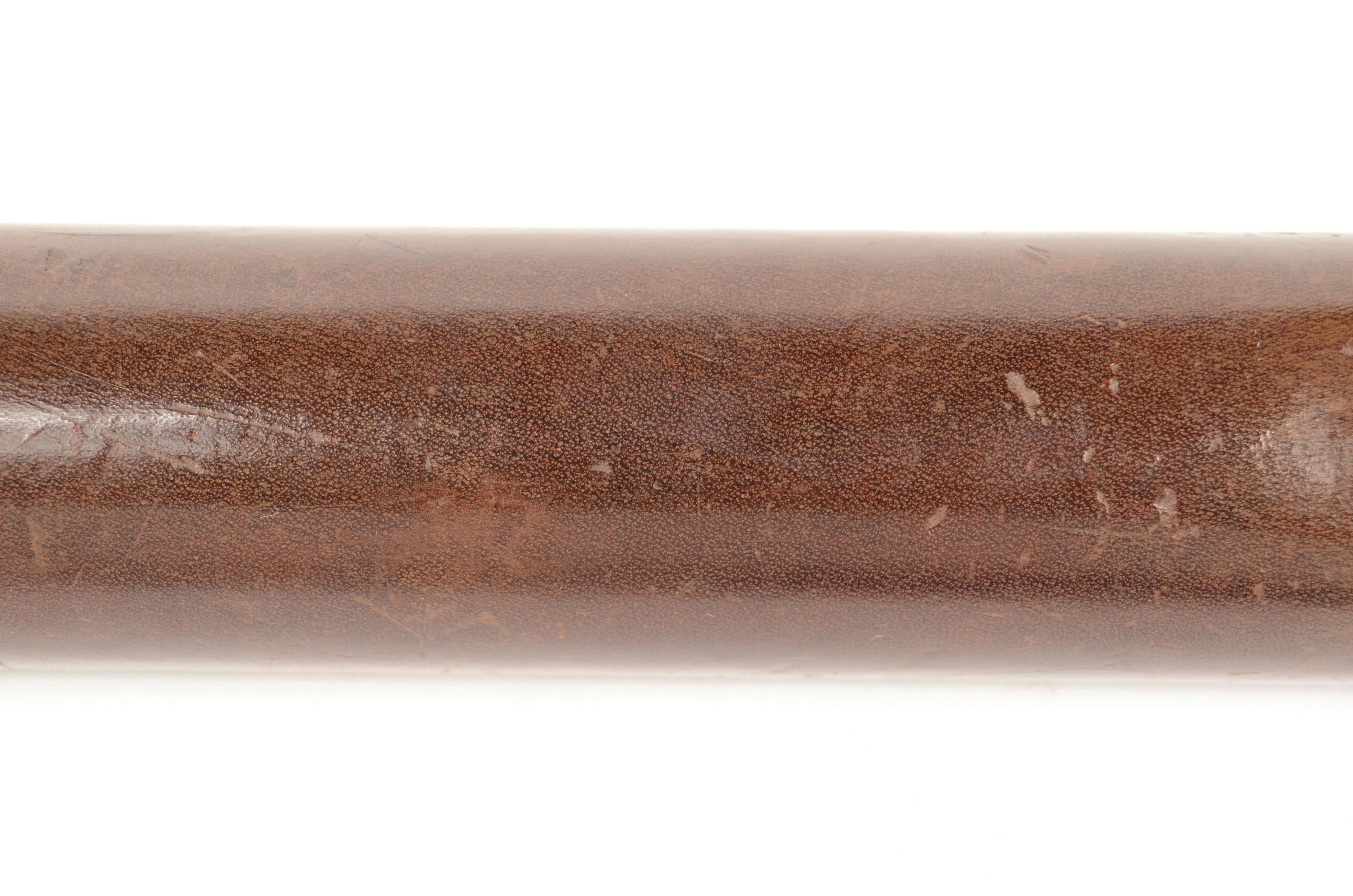 Cannocchiale a sezione tonda in ottone cromato e cuoio Inghilterra primi '900 in vendita 9