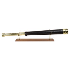 Round section brass telescope with slightly splayed shape of 1870s